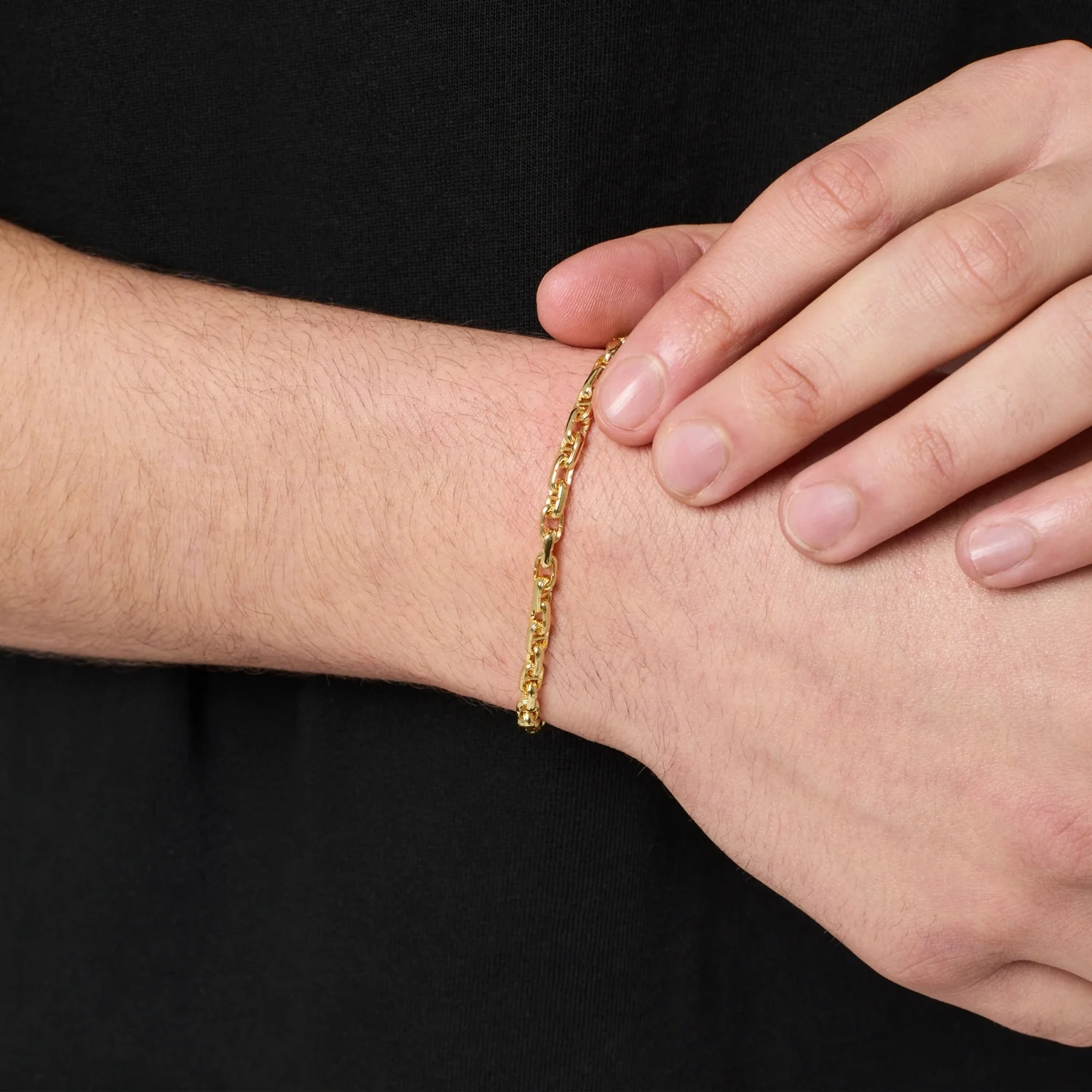 CD Anchor Link Bracelet (Gold) - Image 3