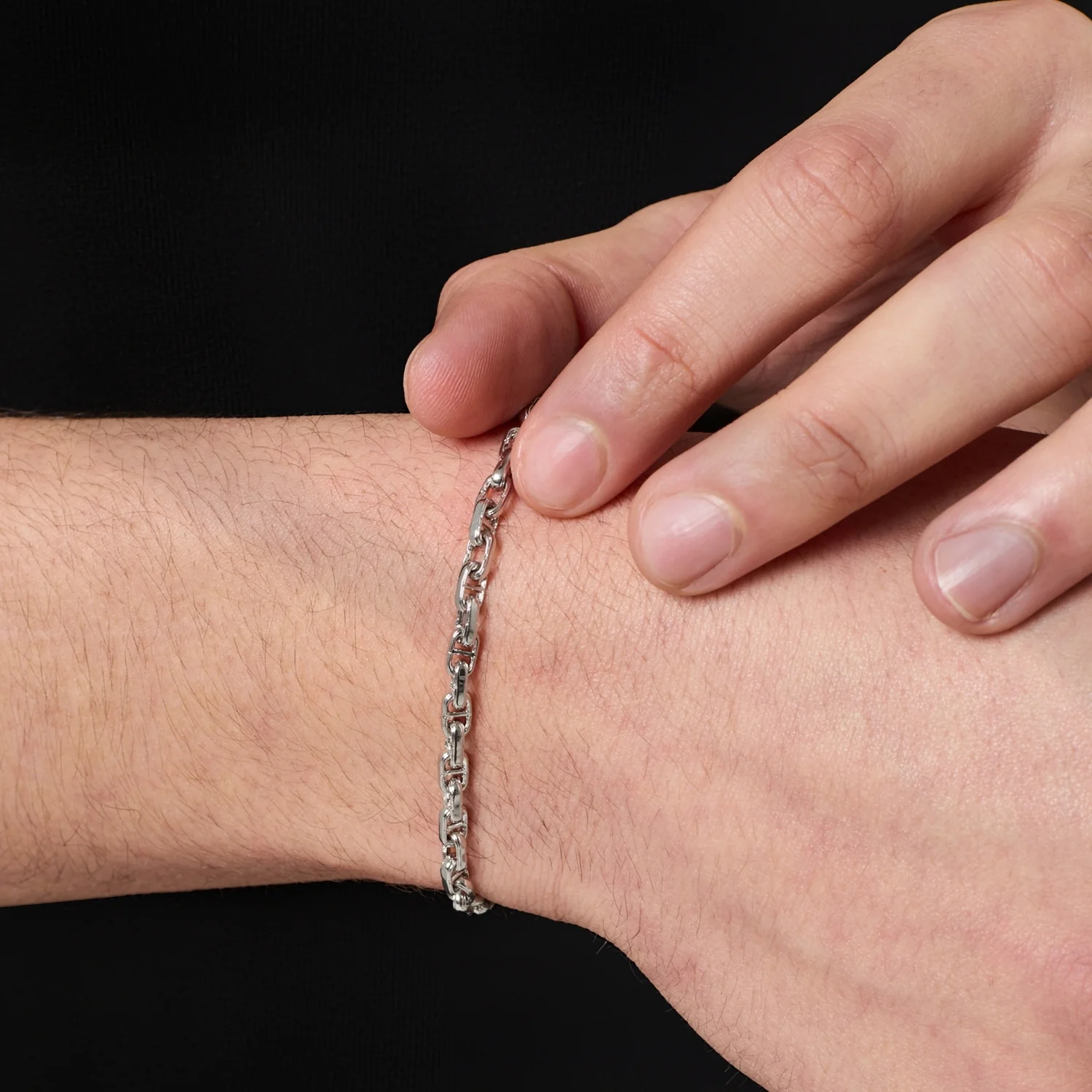 CD Anchor Link Bracelet (Silver) - Image 3