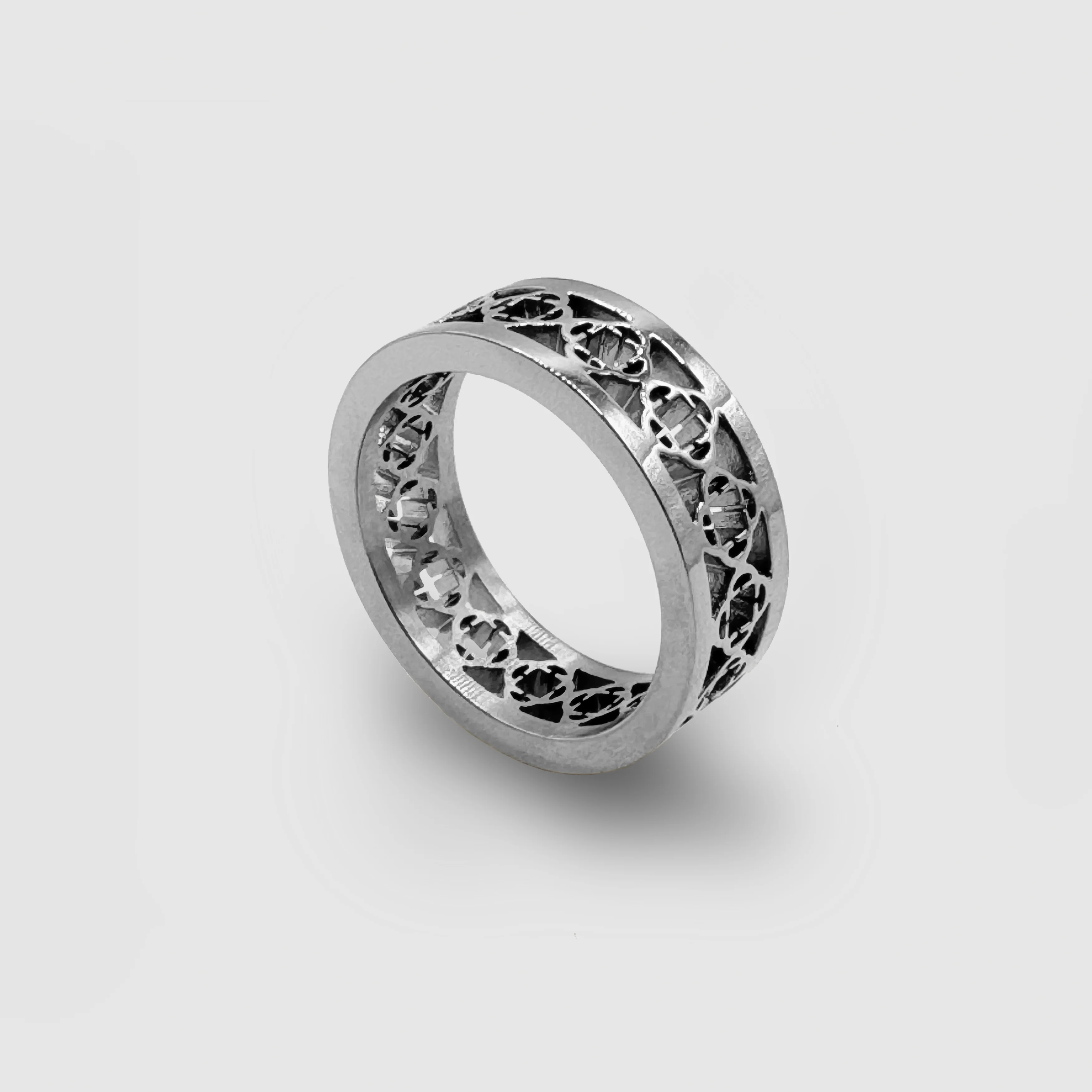 Clover Band Ring (Silver) - Image 6