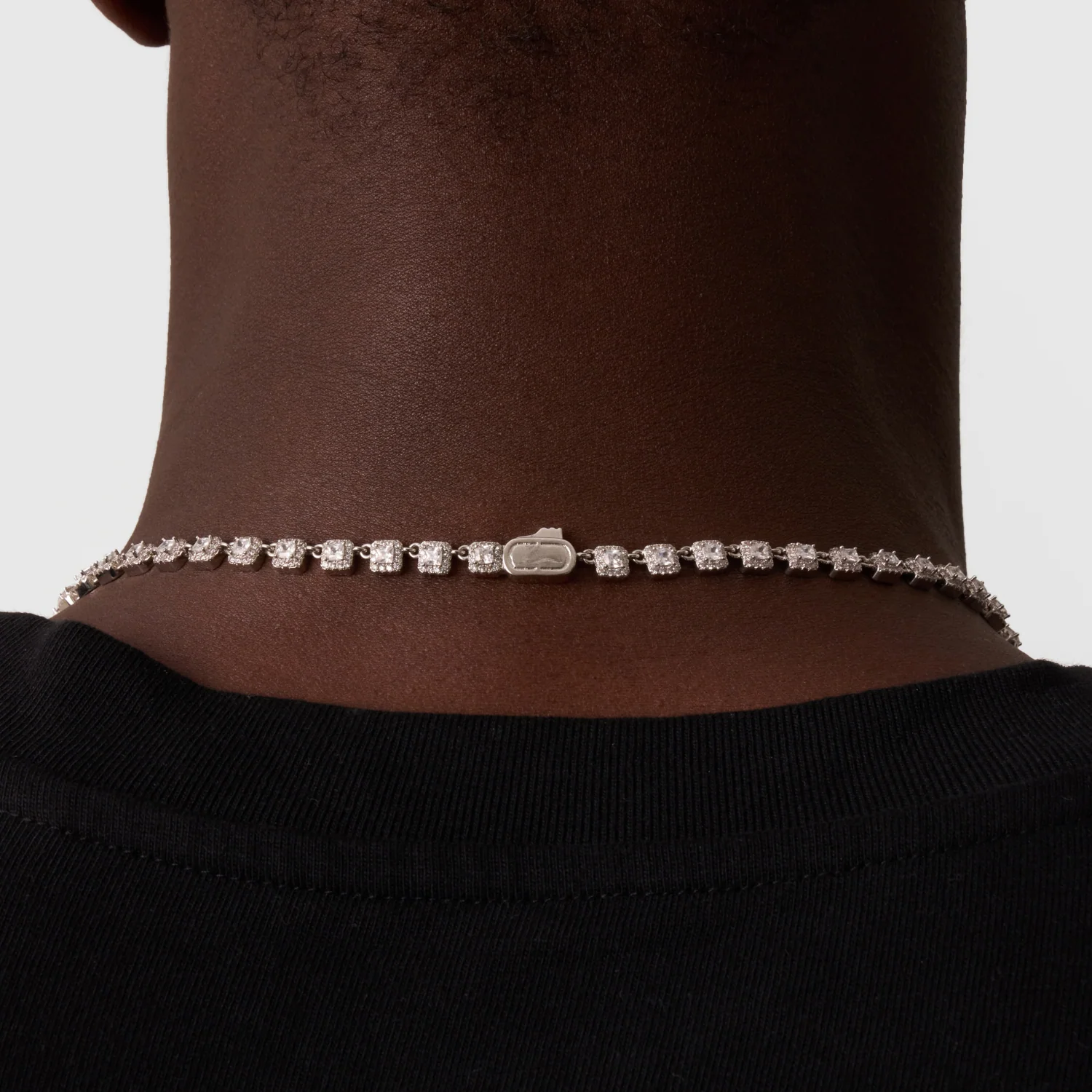 Cluster Stone Tennis Chain (Silver) - Image 6