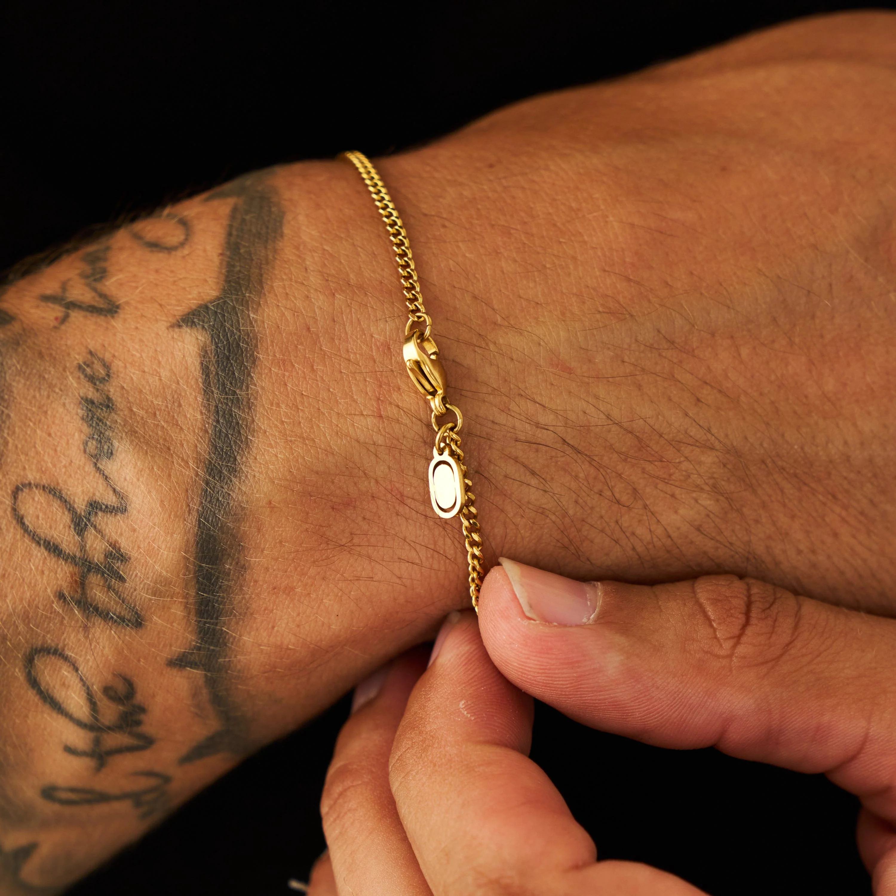 Connell Bracelet (Gold) 2mm - Image 3