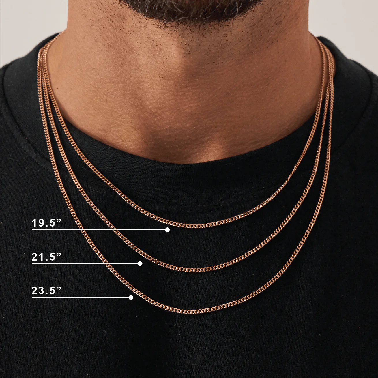 Connell Chain (Rose Gold) 2mm - Image 4