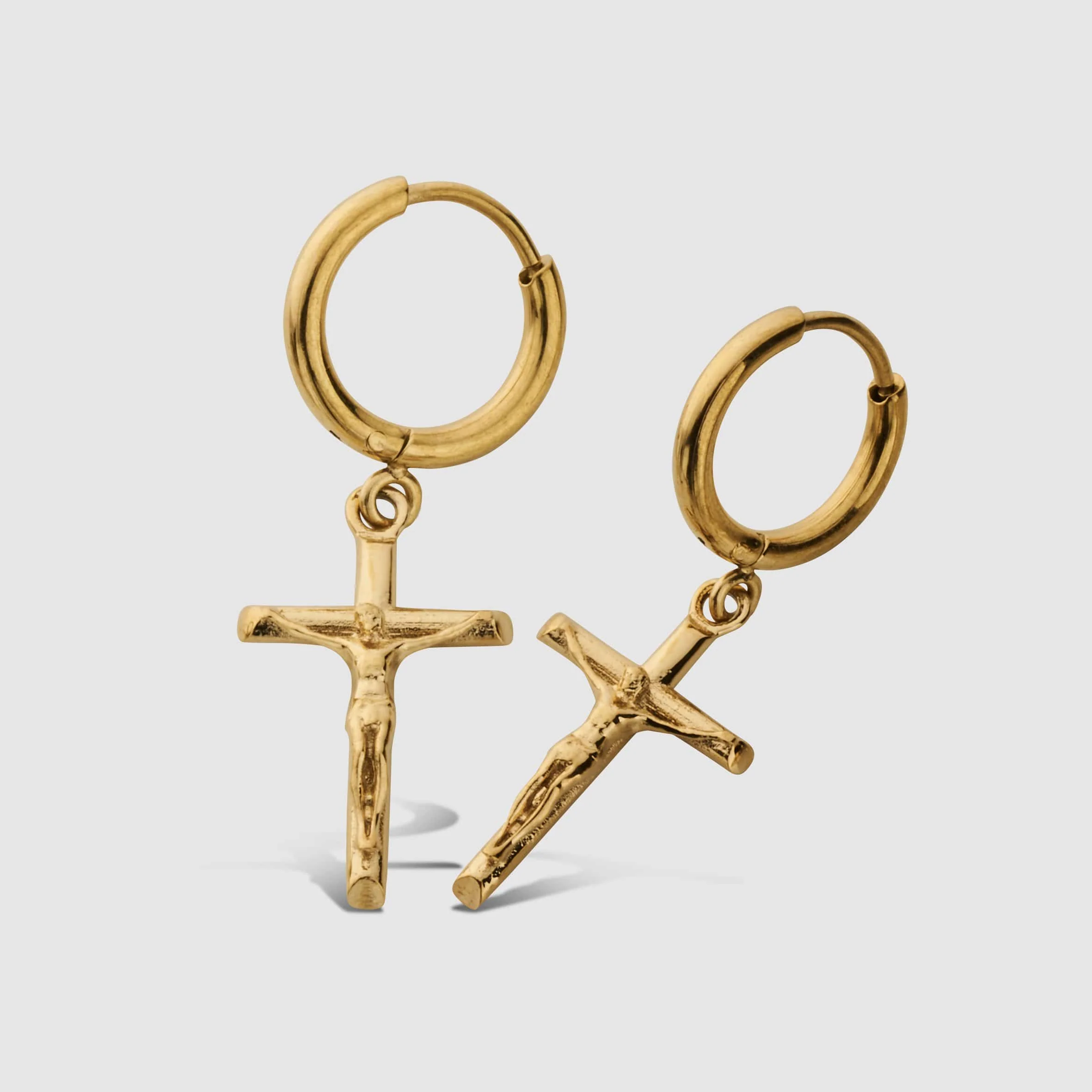Crucifix Earring (Gold) - Image 3