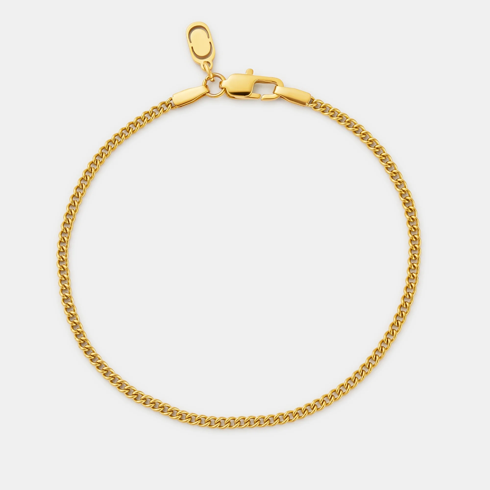 Cuban Bracelet (Gold) 2mm - Image 2