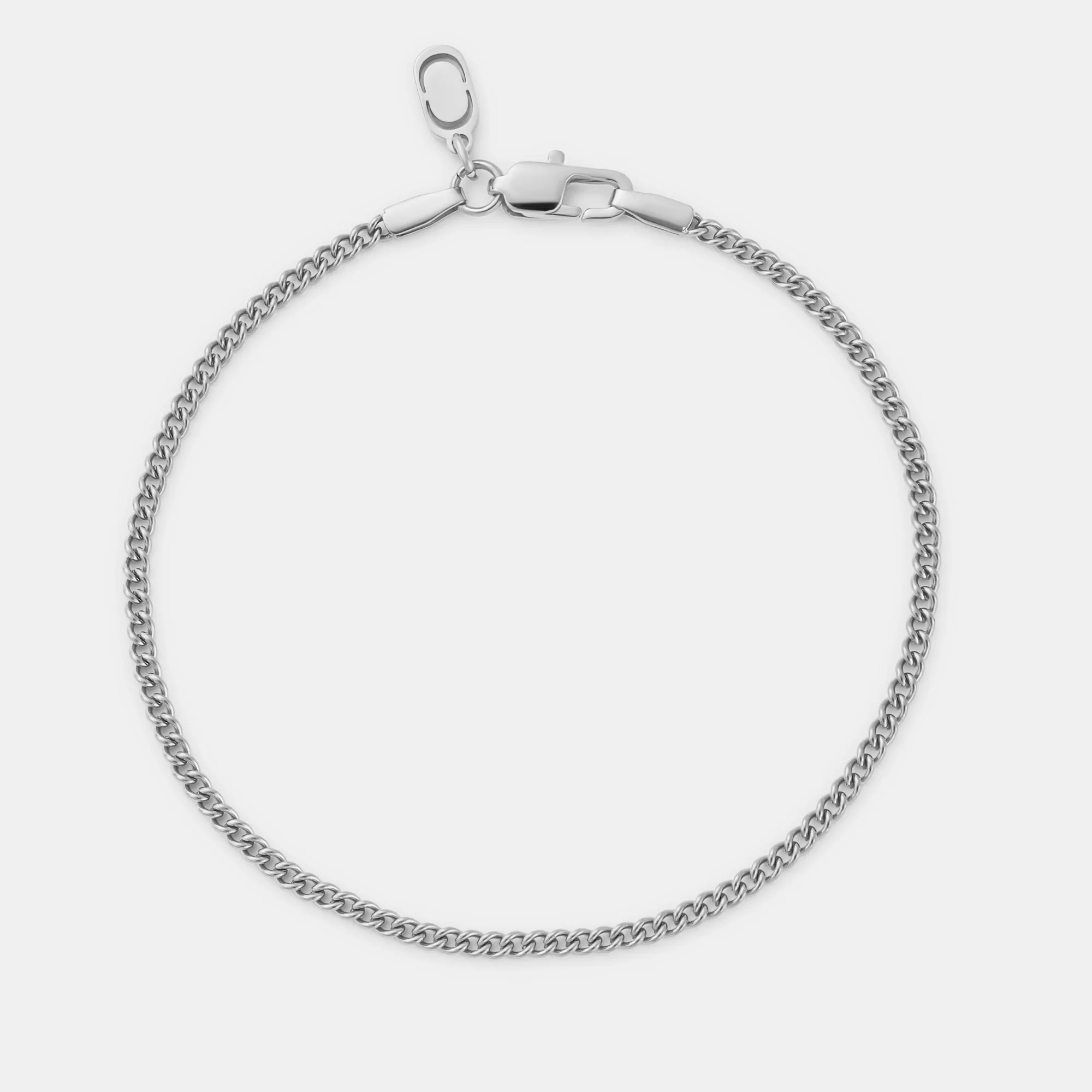 Cuban Bracelet (Silver) 2mm - Image 2