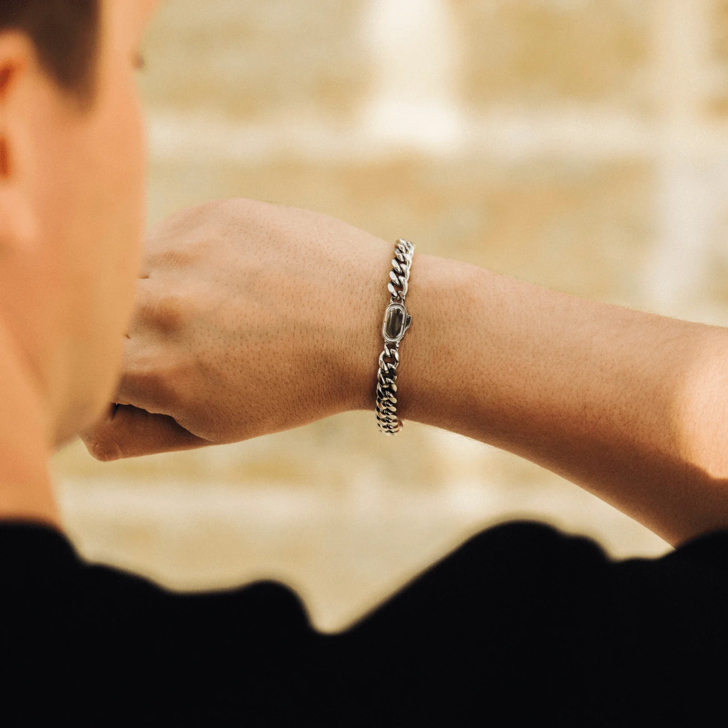 Cuban Bracelet (Silver) 8mm - Image 5