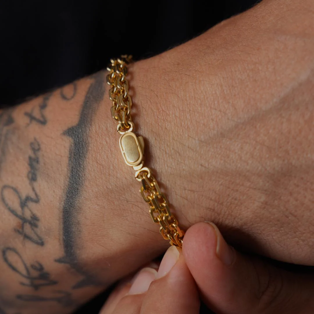 Double Belcher Bracelet (Gold) - Image 3
