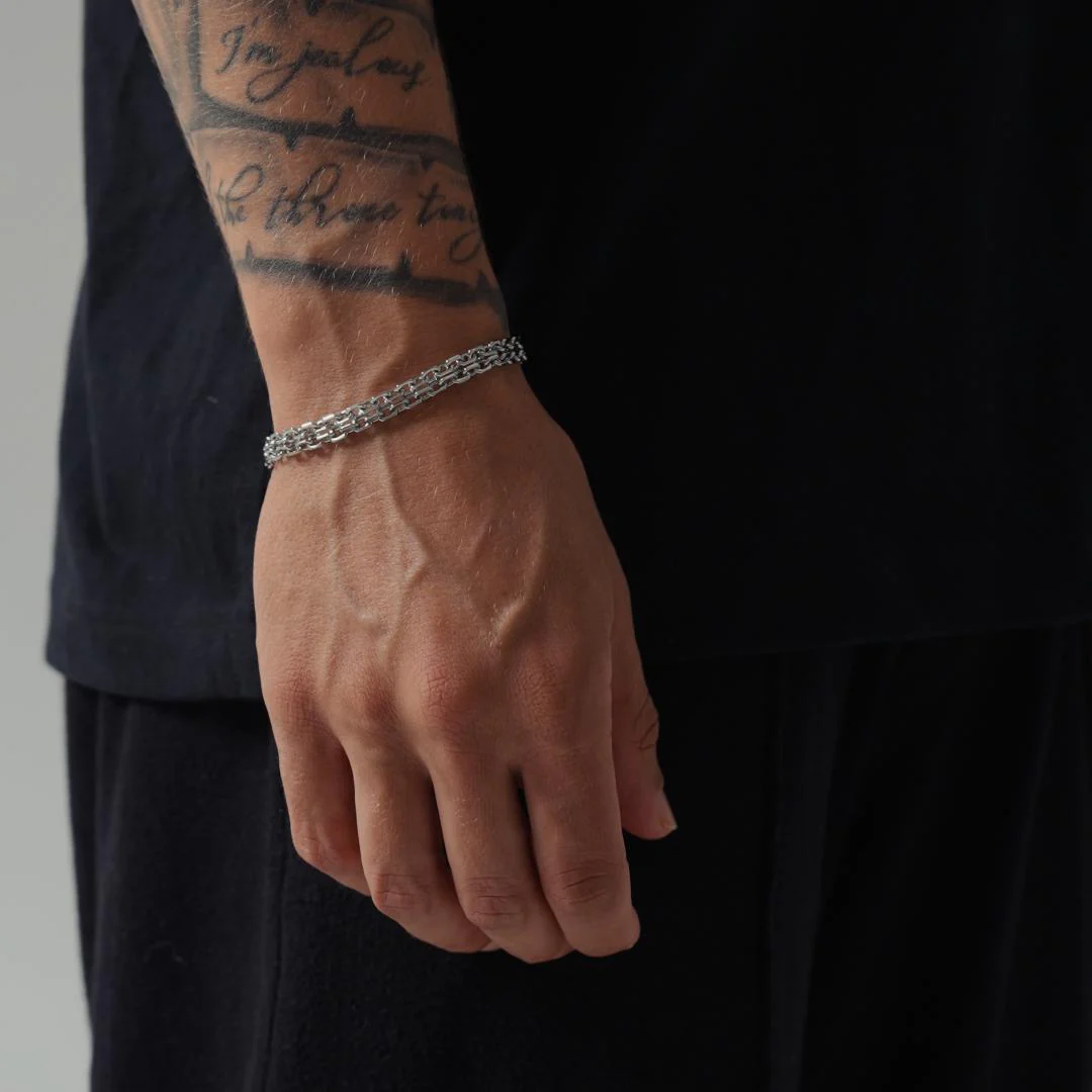 Double Belcher Bracelet (Silver) - Image 3