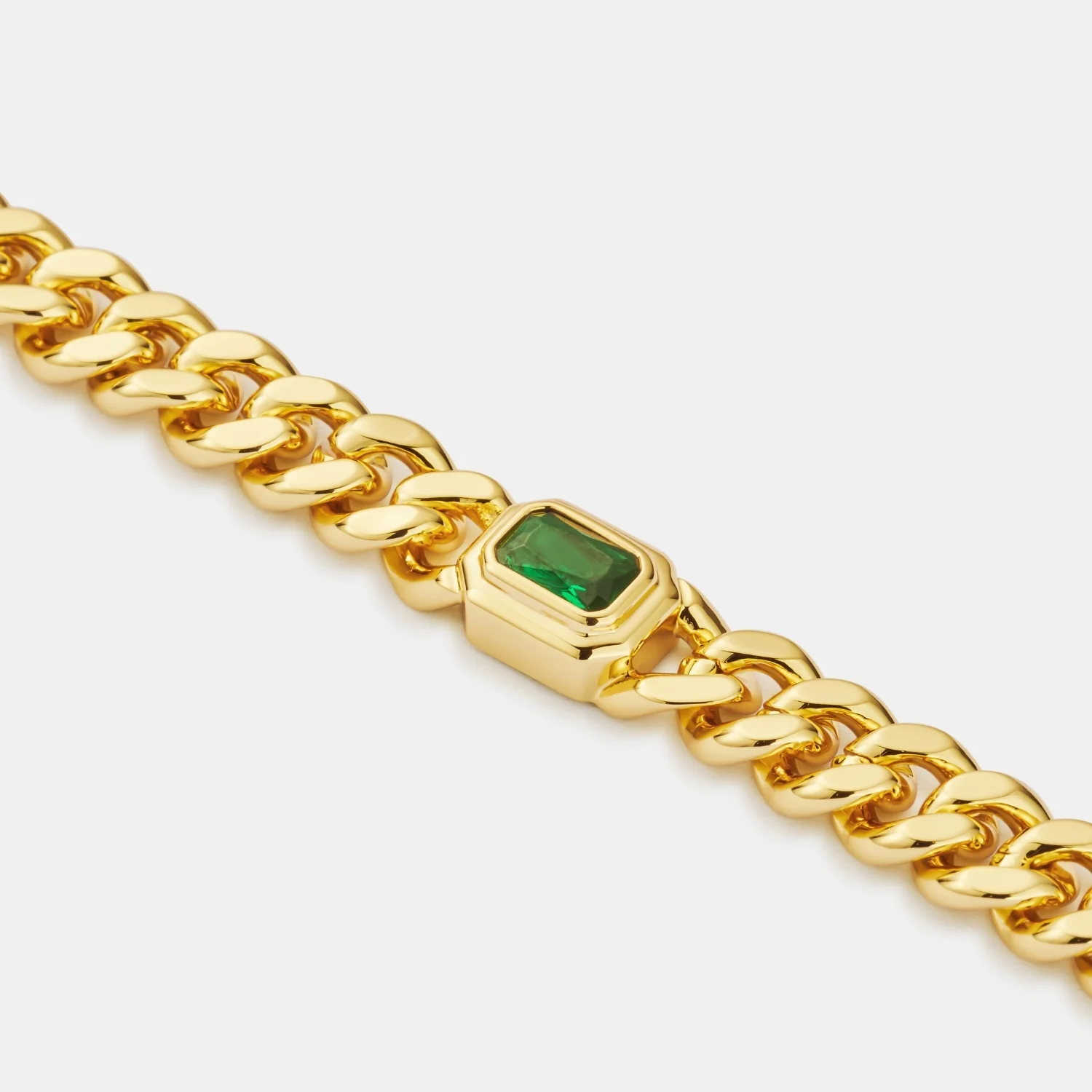 Emerald Cuban Bracelet (Gold) 6mm - Image 5