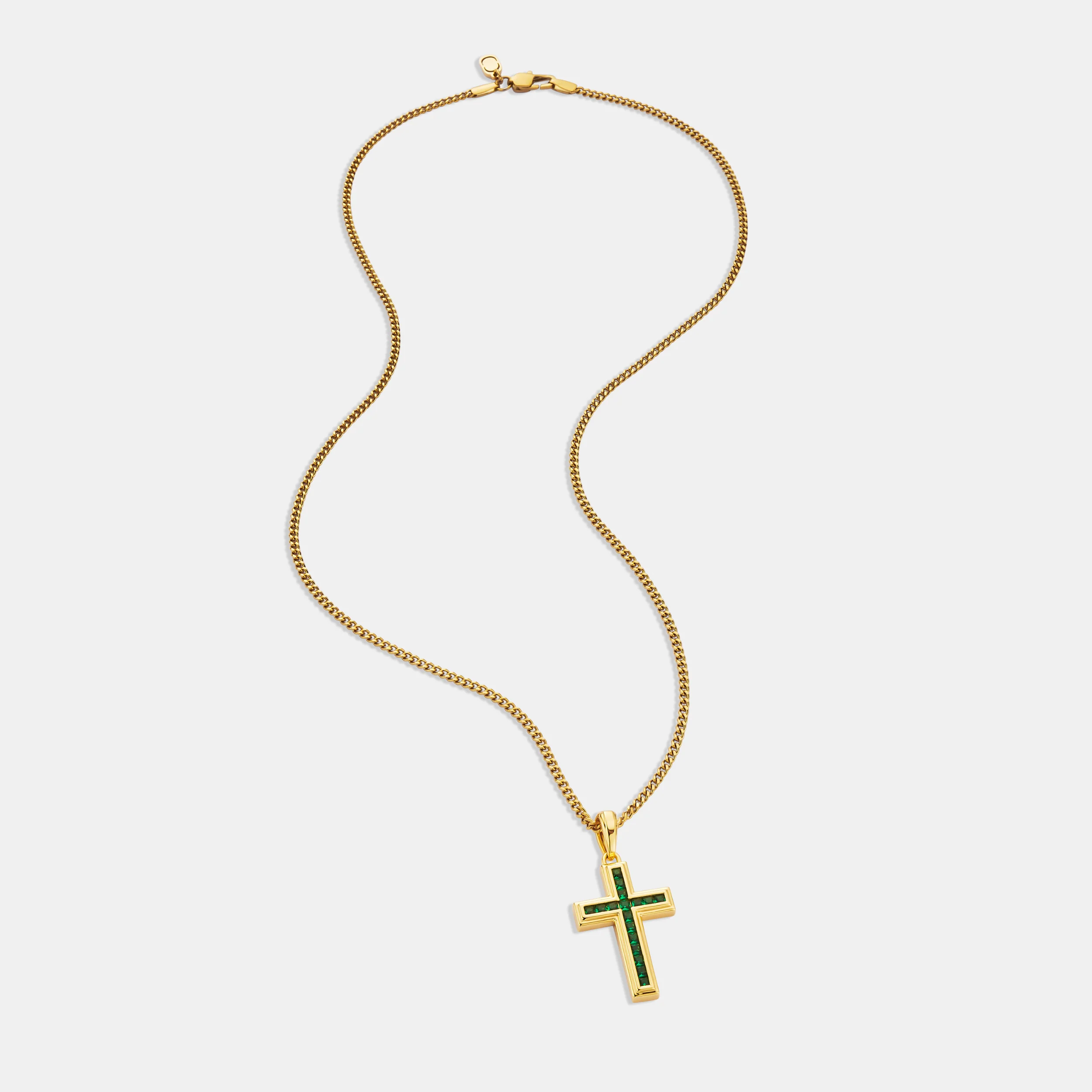 Emerald Stone Cross (Gold) - Image 5