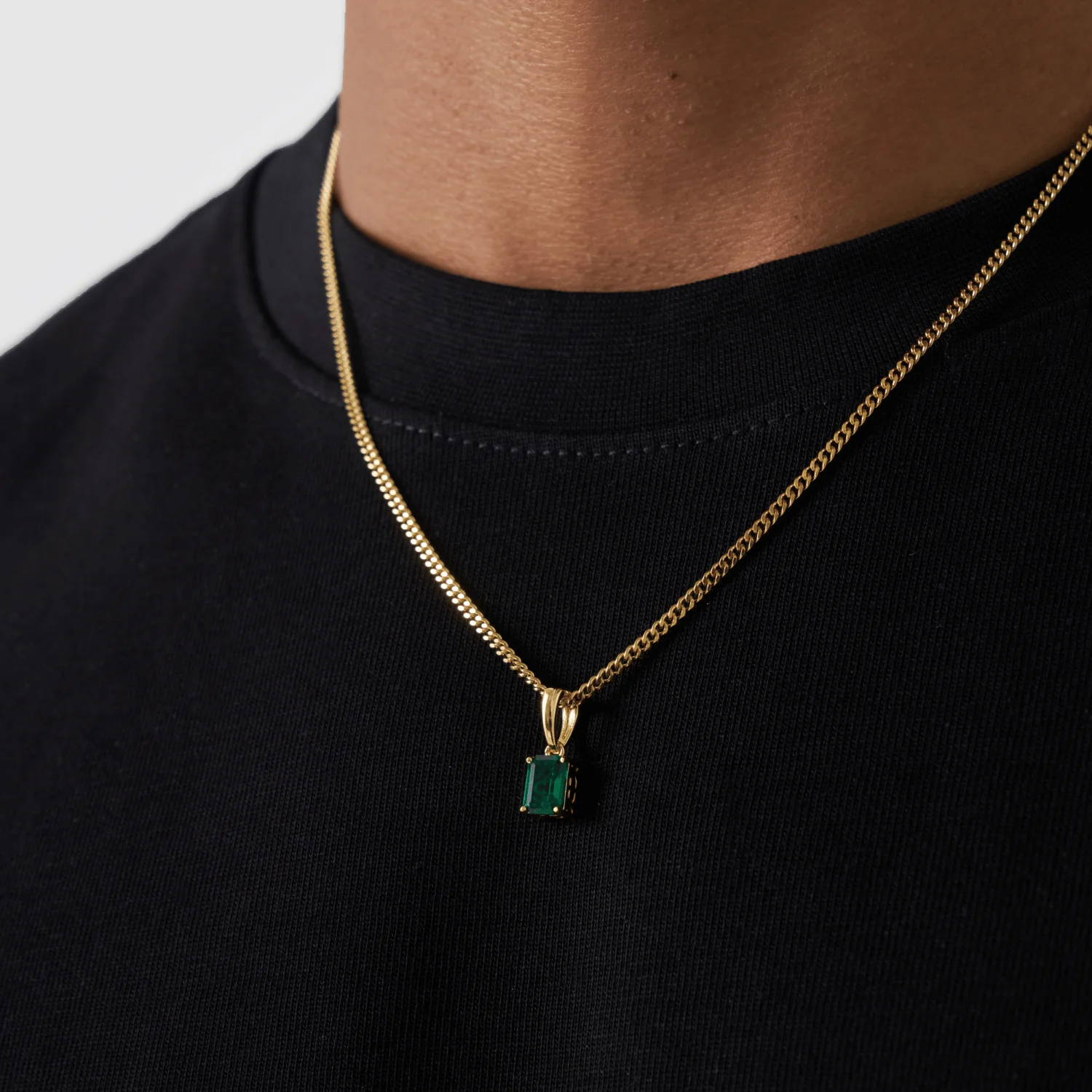 Emerald Stone Pendant (Gold) - Image 3