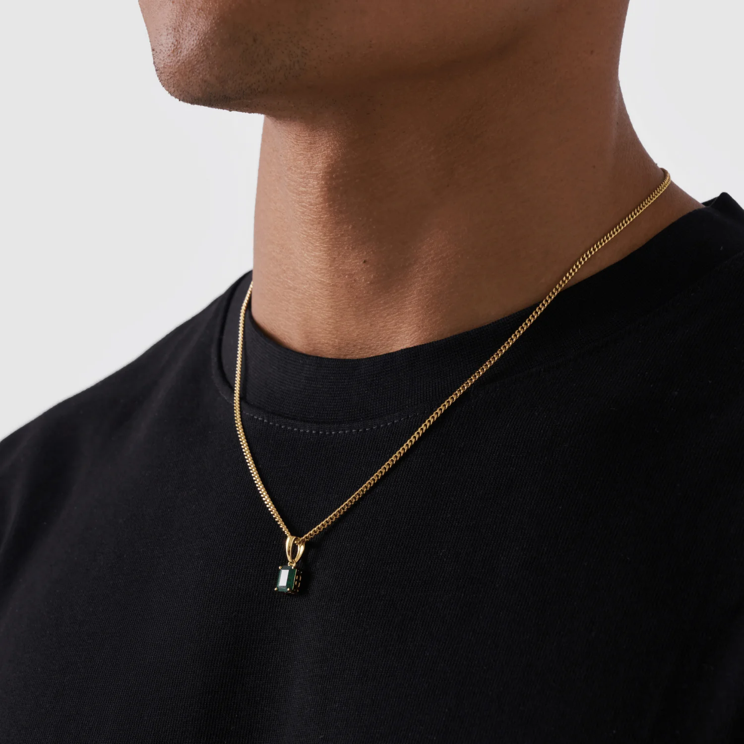Emerald Stone Pendant (Gold) - Image 5