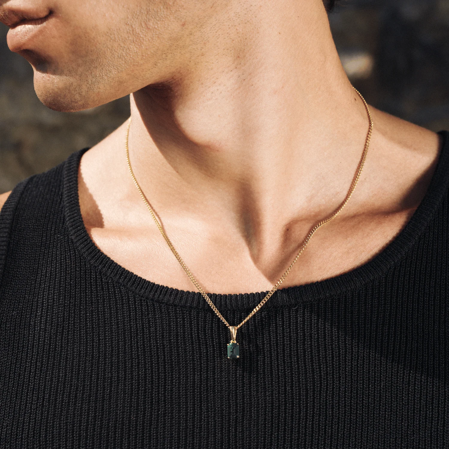 Emerald Stone Pendant (Gold) - Image 6