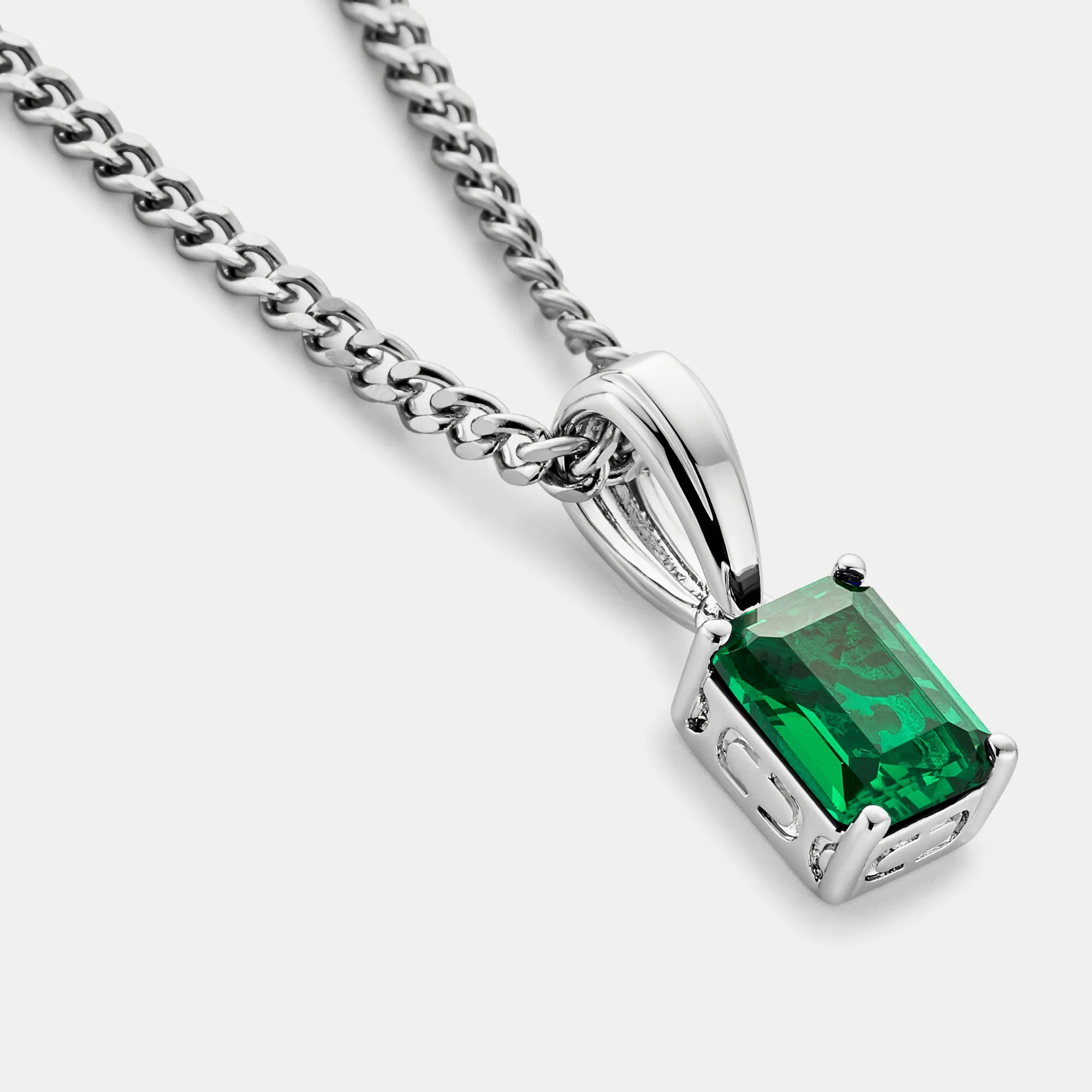 Emerald Stone Pendant (Silver) - Image 4