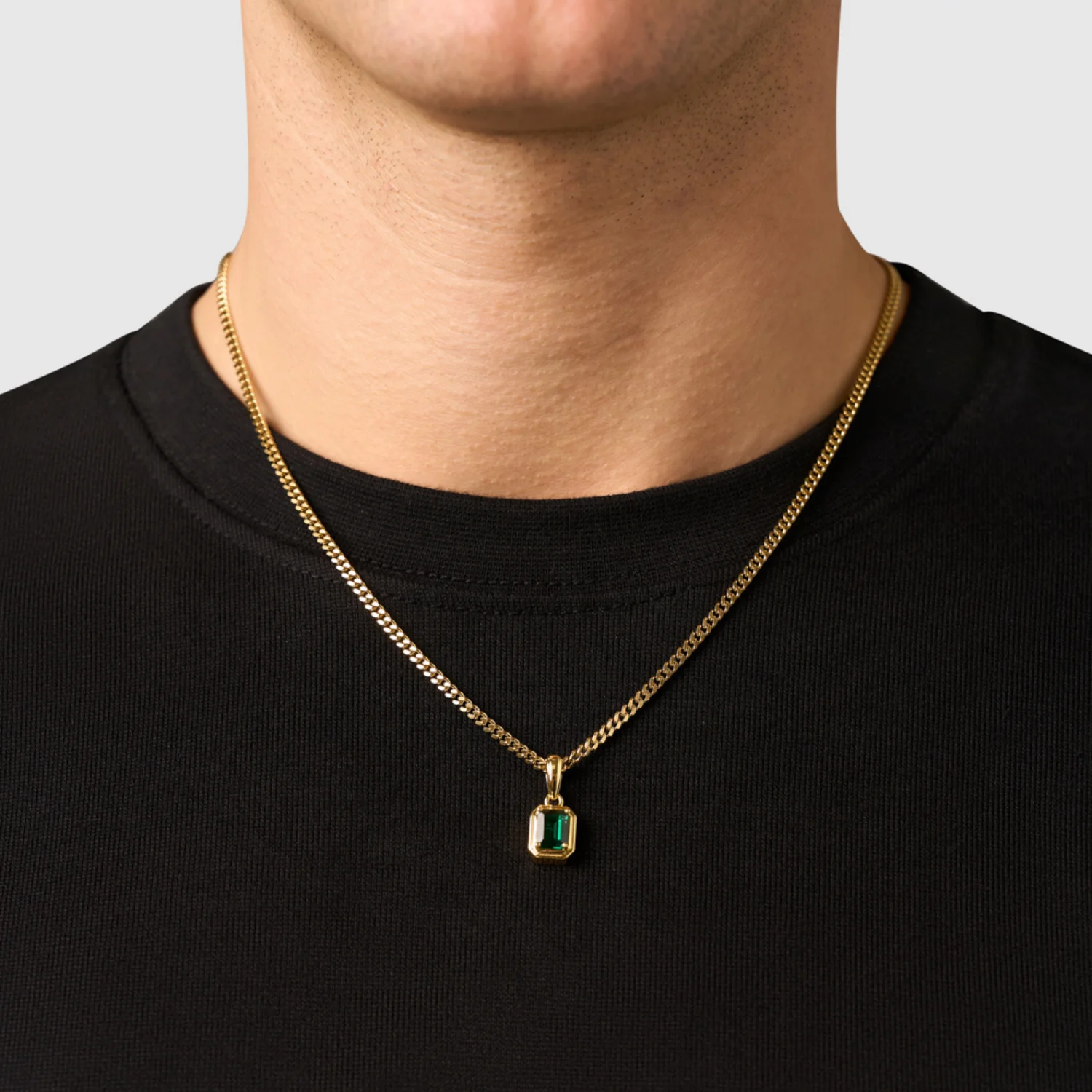 Emerald Stone Rectangle (Gold) - Image 2