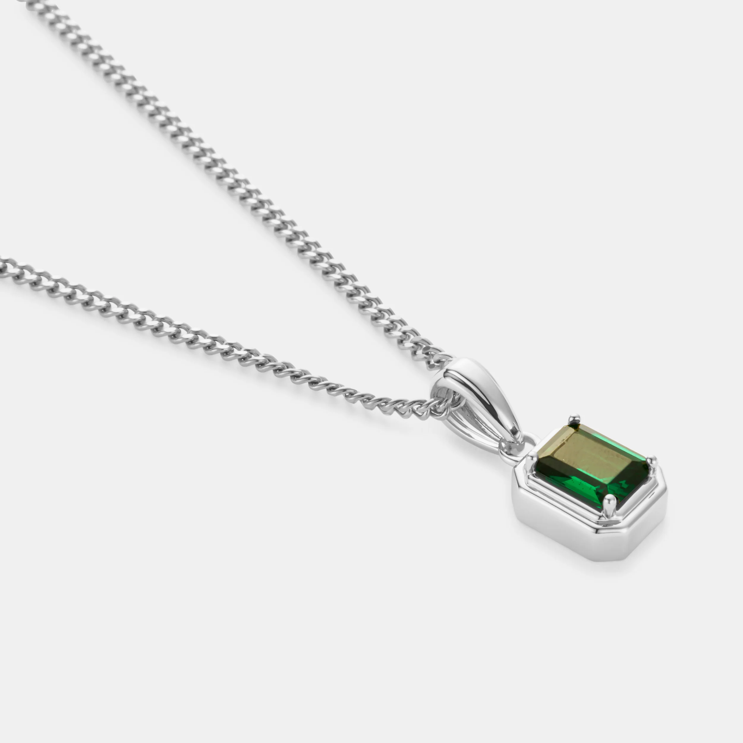 Emerald Stone Rectangle (Silver) - Image 3