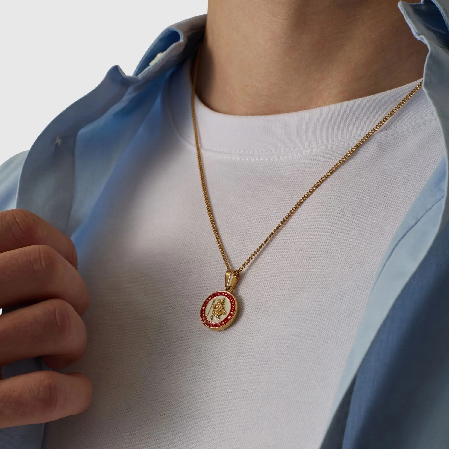 Enamel Saint Christopher (Gold) - Image 7