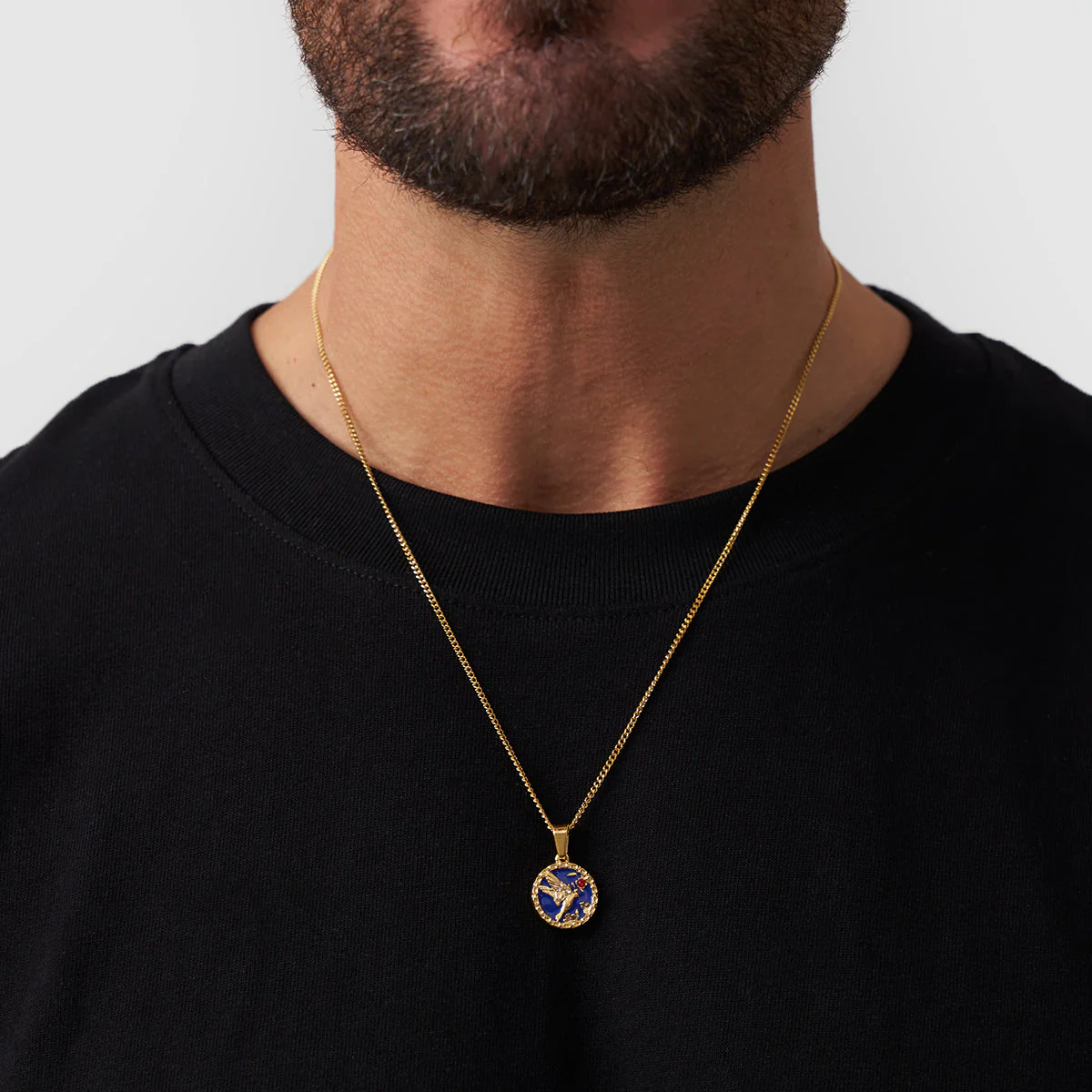 Enamel Swallow Pendant (Gold) - Image 2