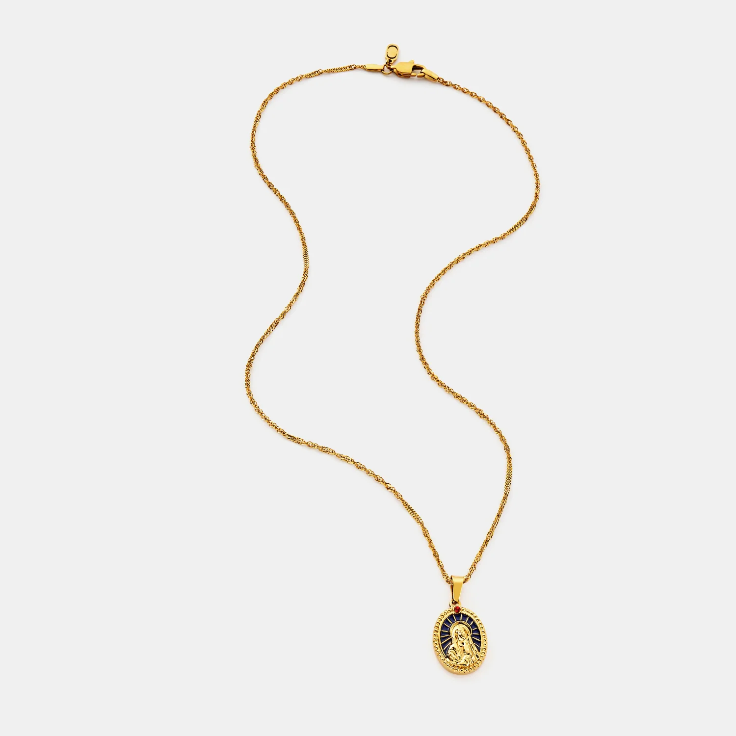 Enamel Virgin Mary (Gold) - Image 6
