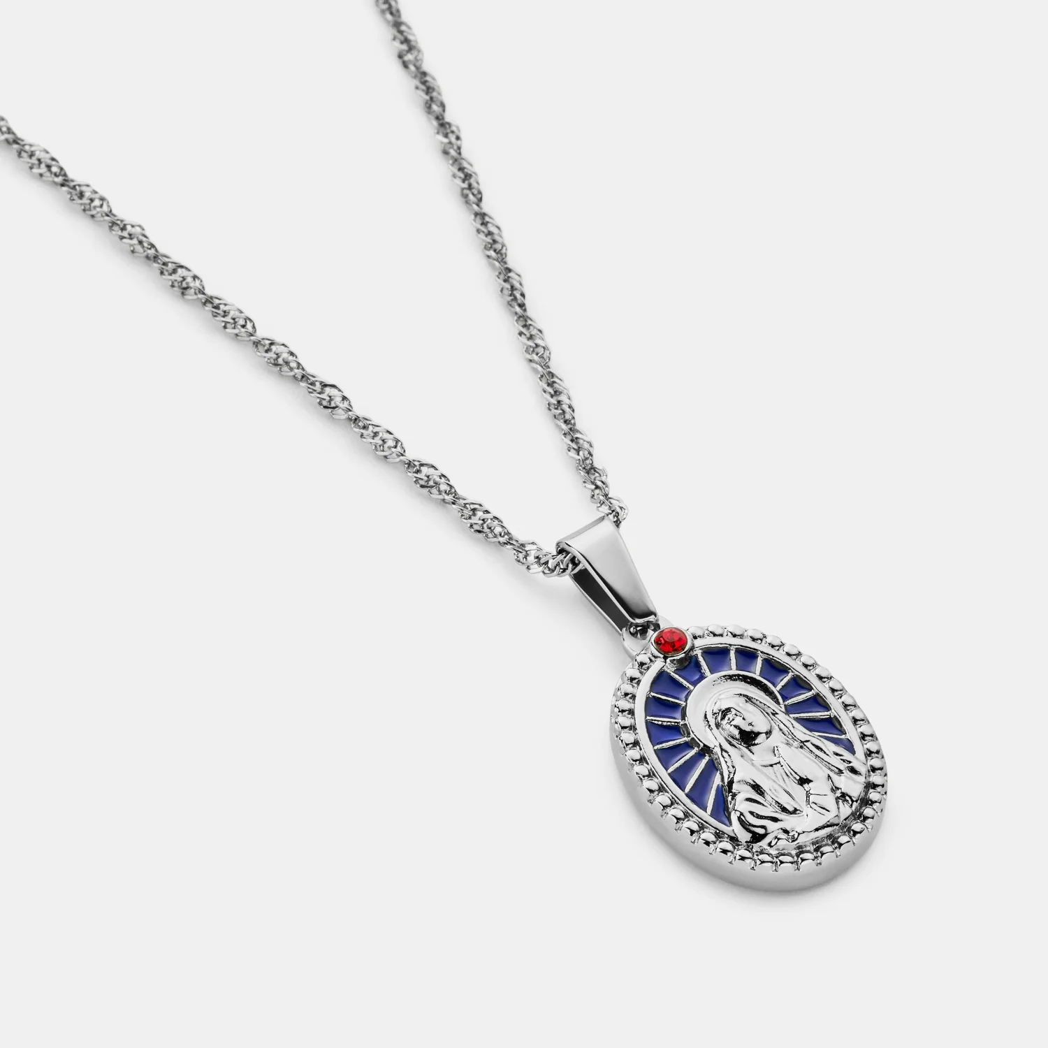 Enamel Virgin Mary (Silver) - Image 4