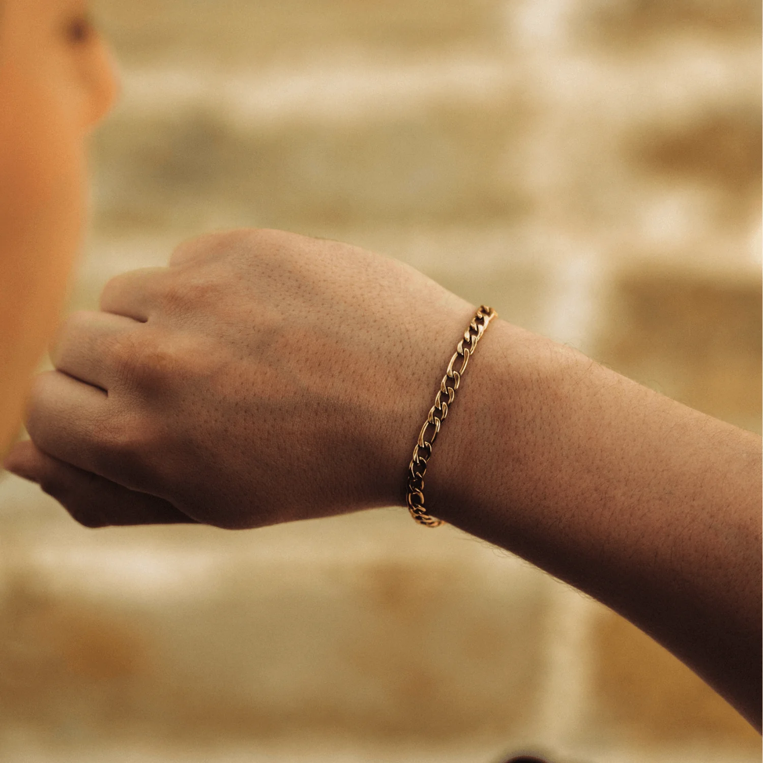 Figaro Bracelet (Gold) 5mm - Image 4