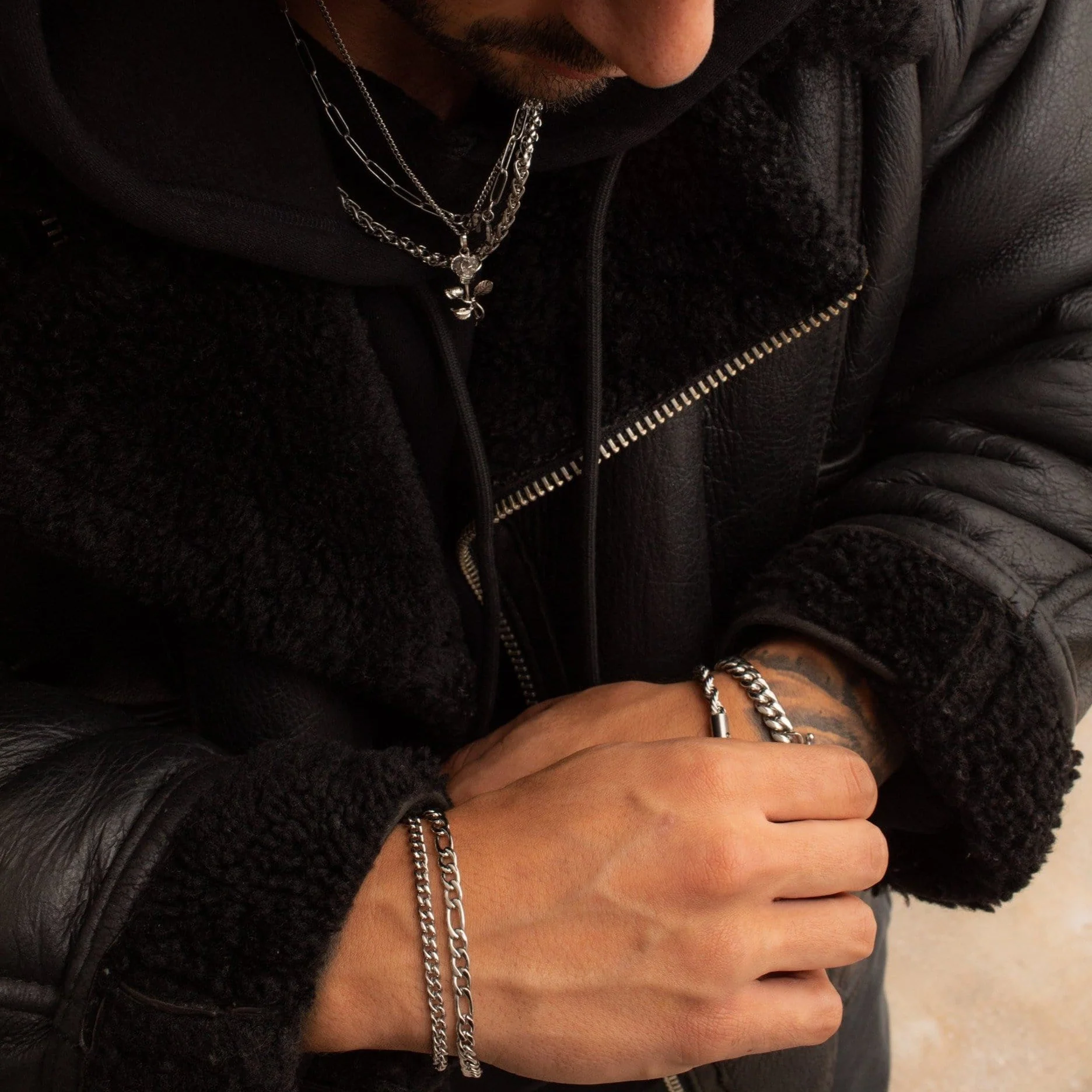 Figaro Bracelet (Silver) 5mm - Image 3