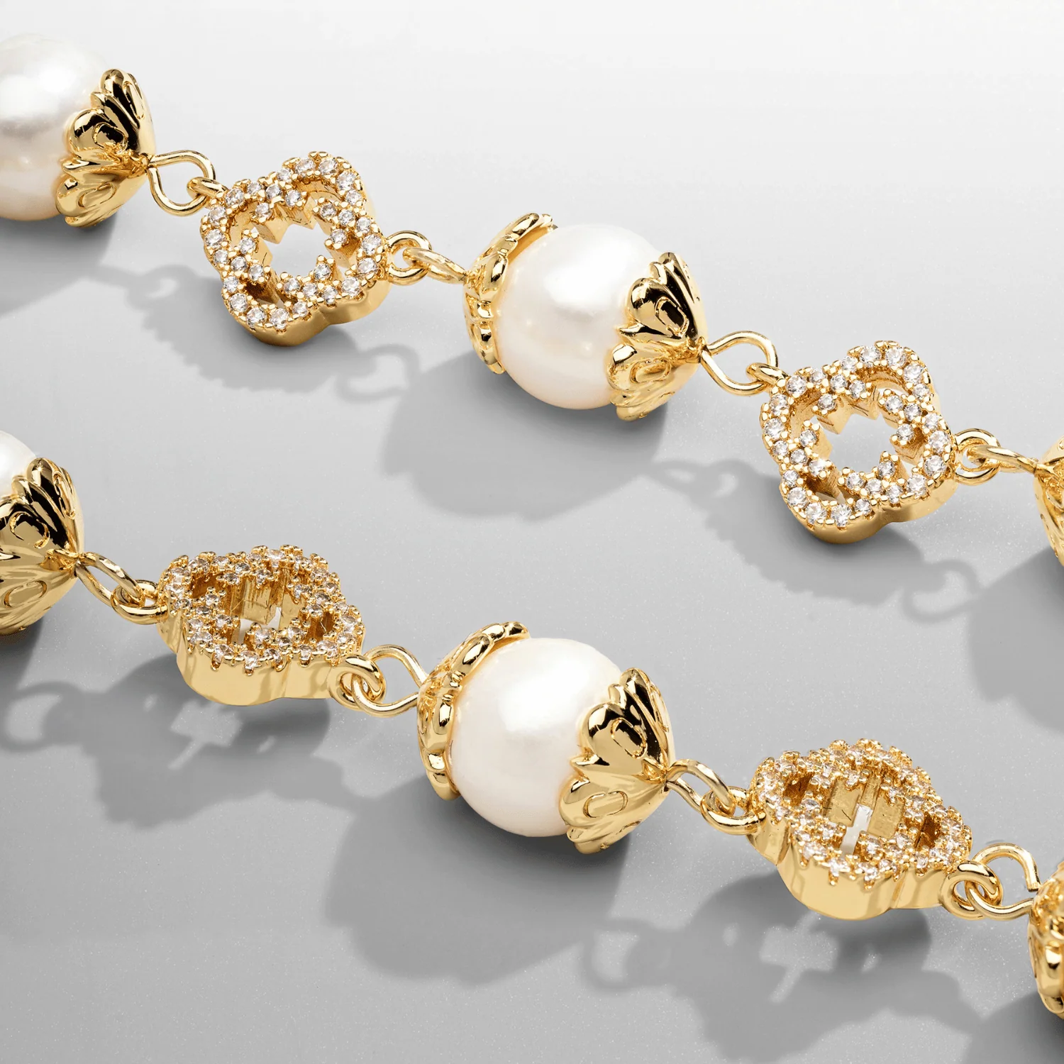 Filigree Real Pearl Bracelet (Gold) - Image 4