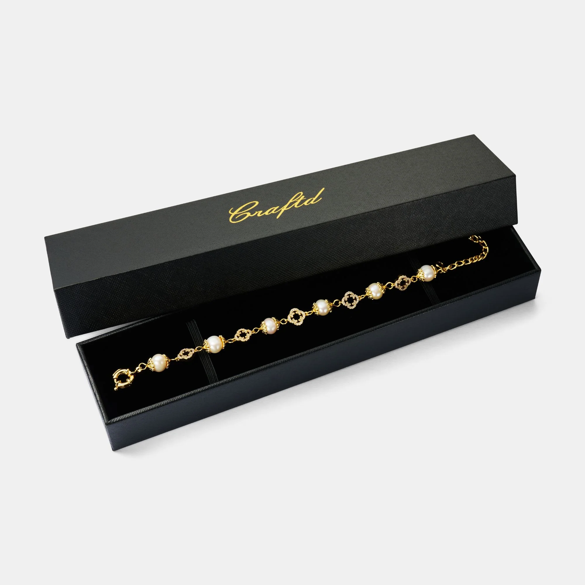 Filigree Real Pearl Bracelet (Gold) - Image 8
