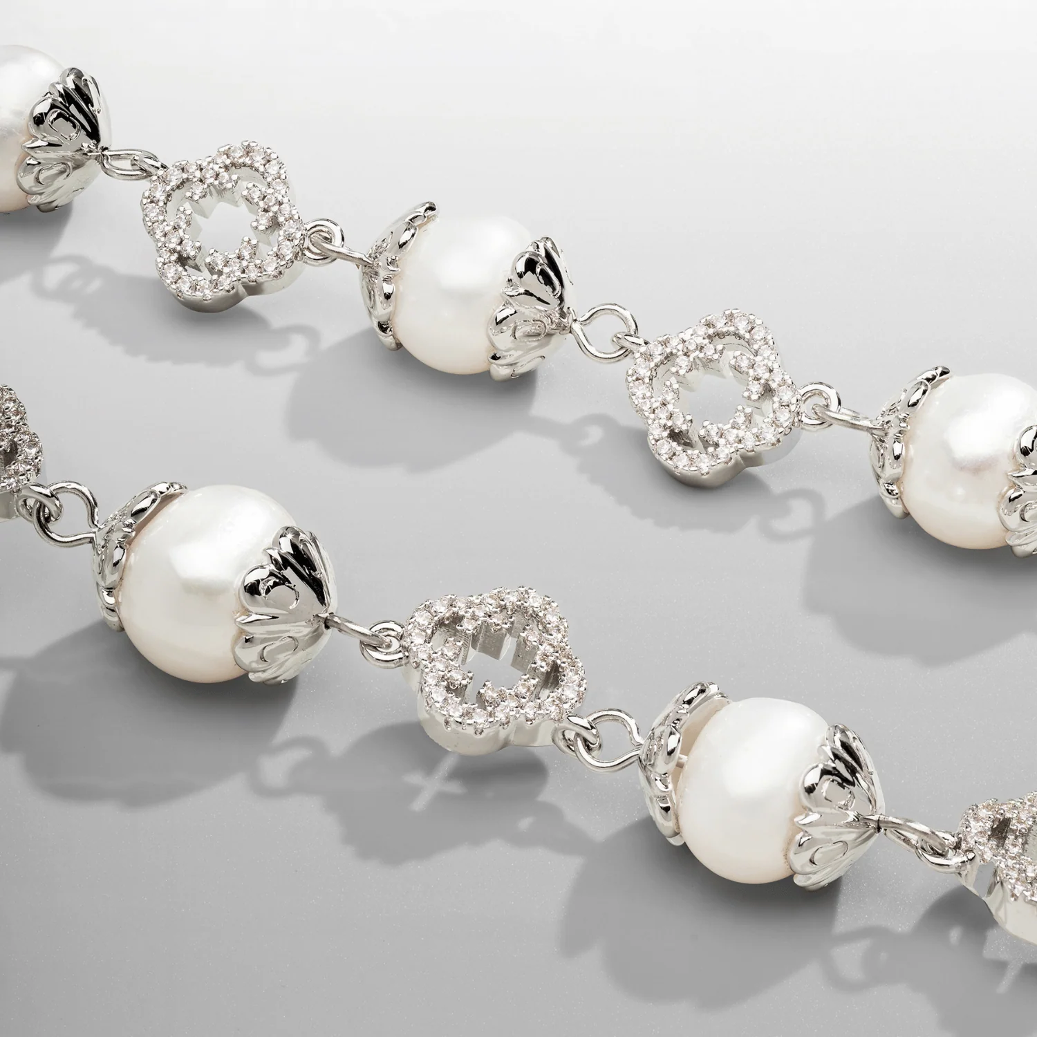 Filigree Real Pearl Bracelet (Silver) - Image 6