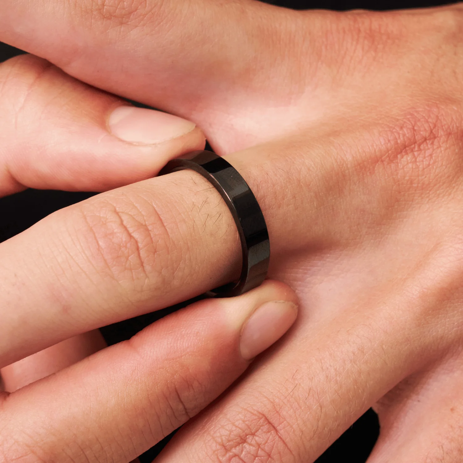 Flat Band Ring (Black) 5mm - Image 2