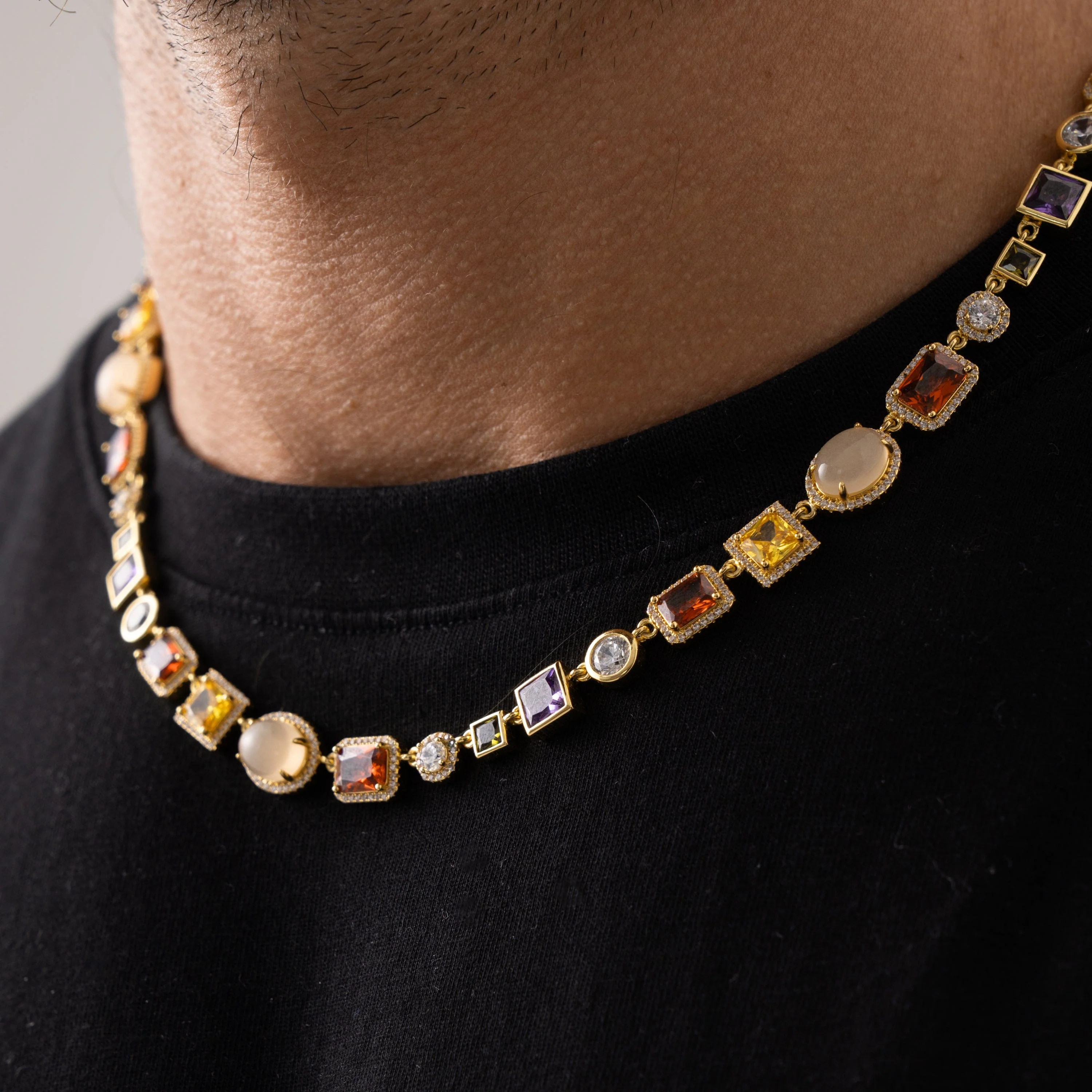 Gemstone Necklace (Gold) - Image 3