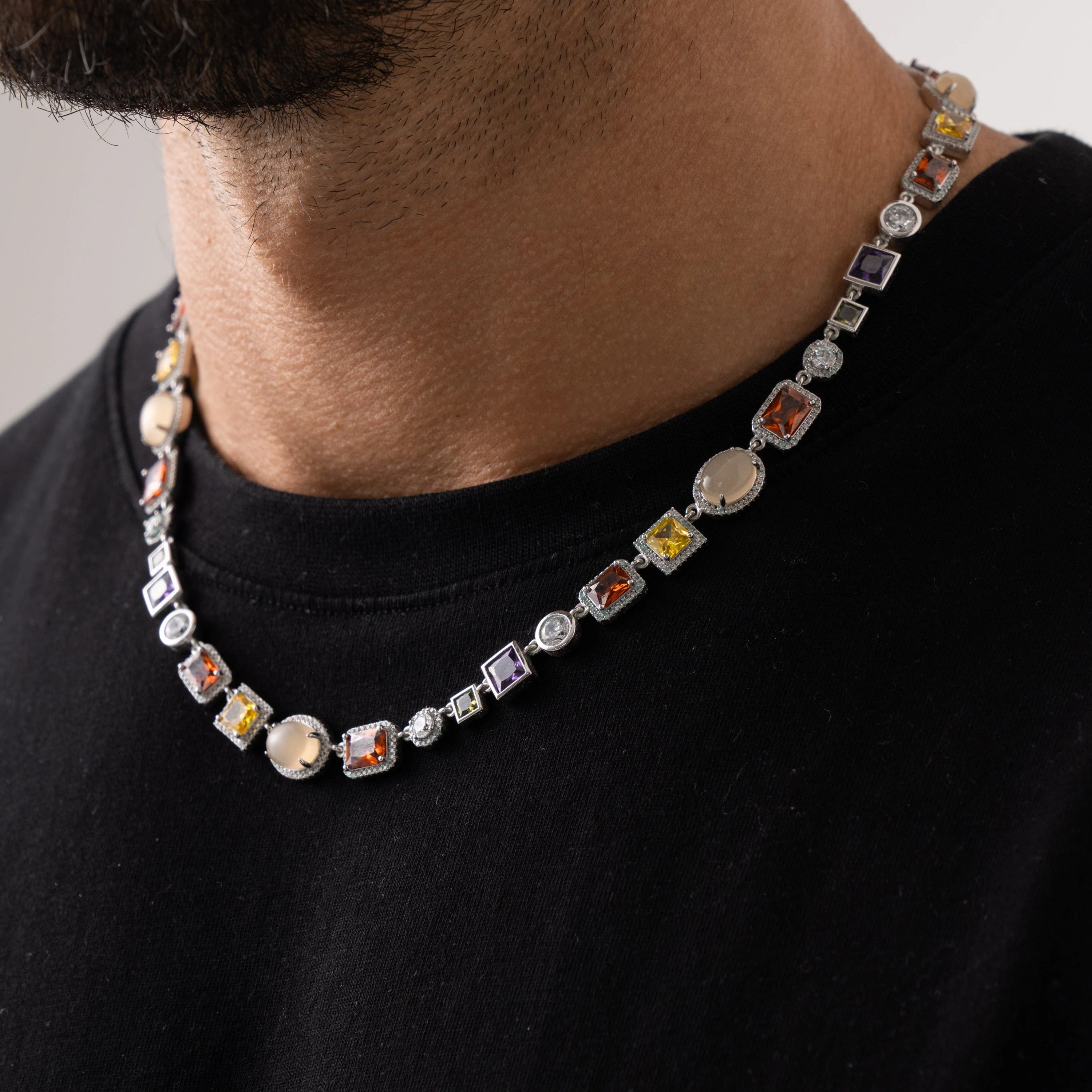 Gemstone Necklace (Silver) - Image 3