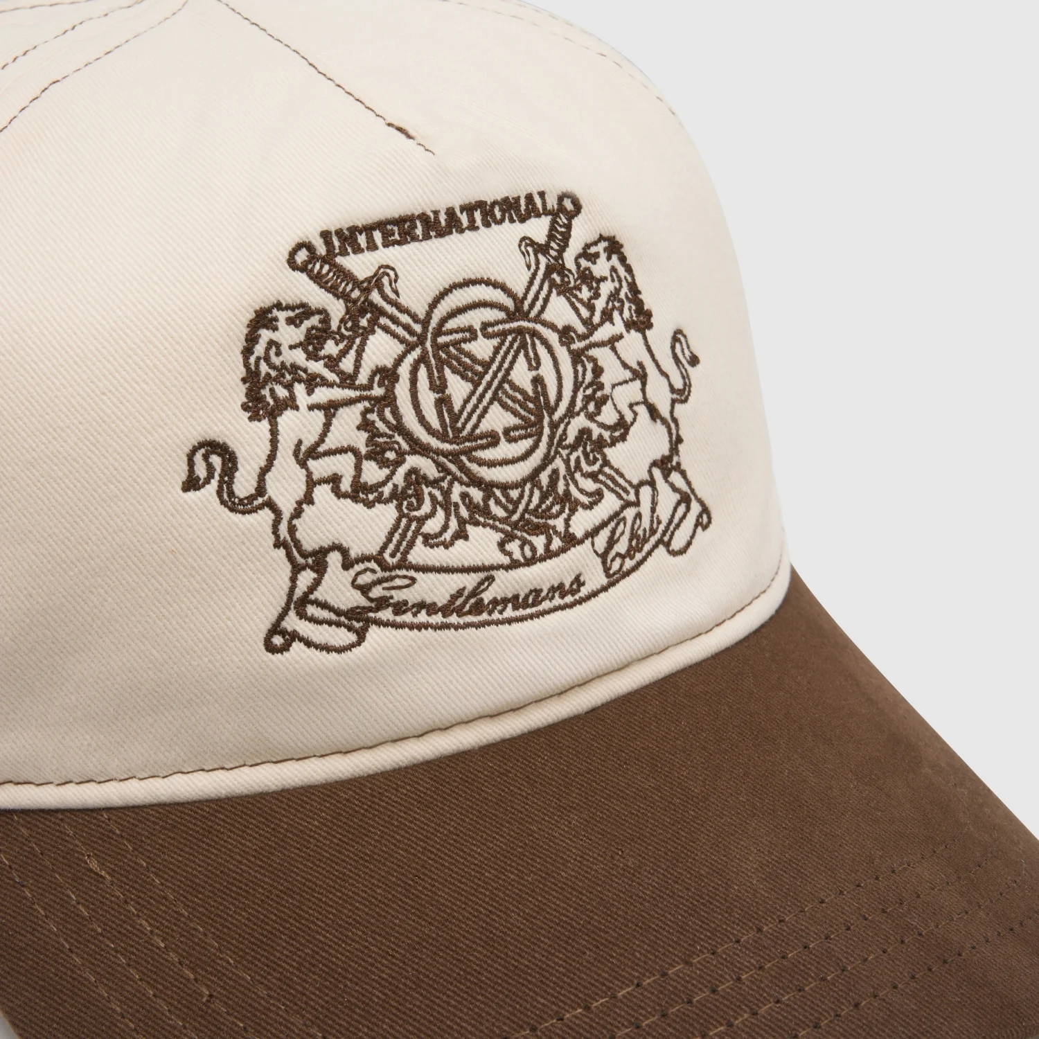 Gentlemen's Club Cap (Cream/Brown) - Image 3