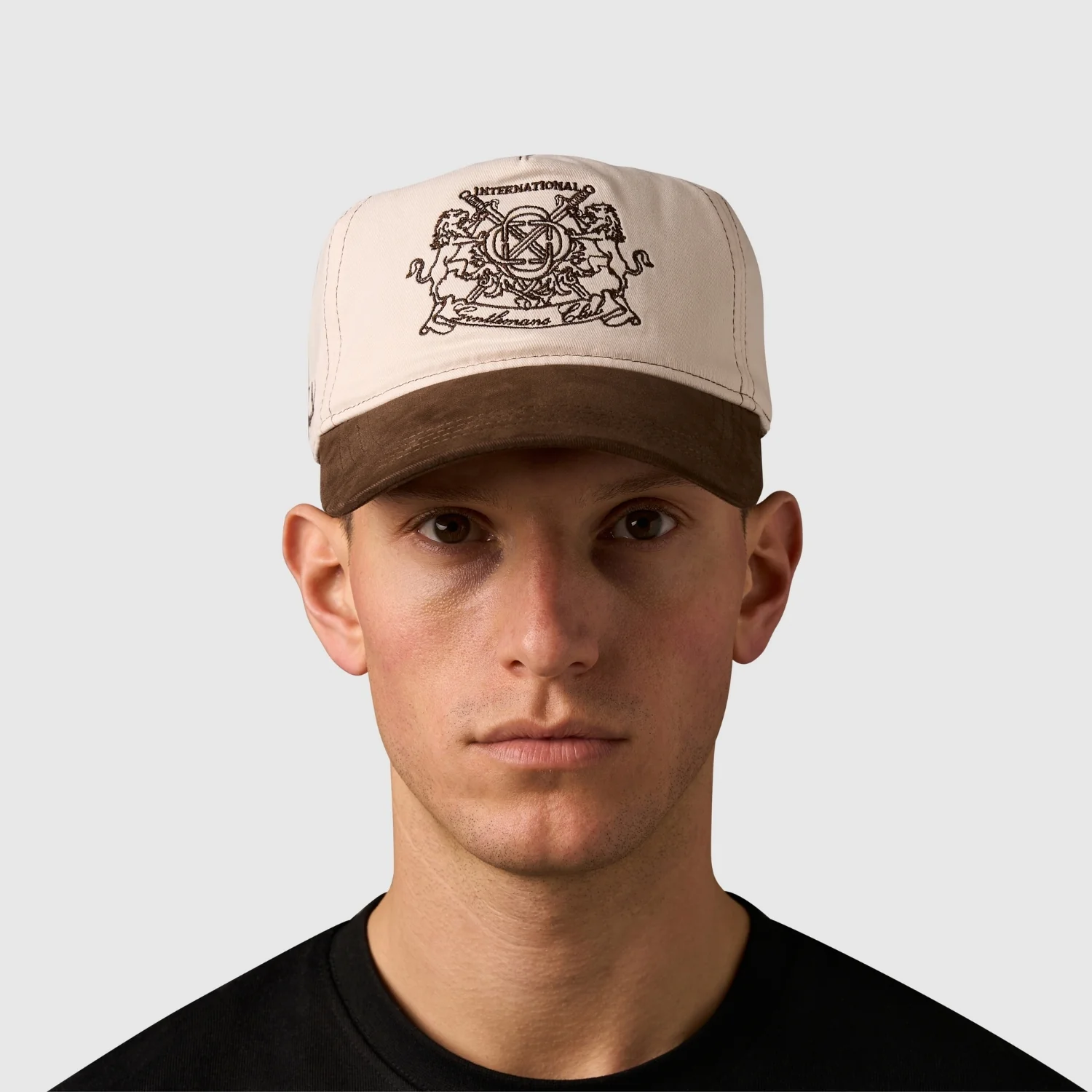 Gentlemen's Club Cap (Cream/Brown) - Image 4