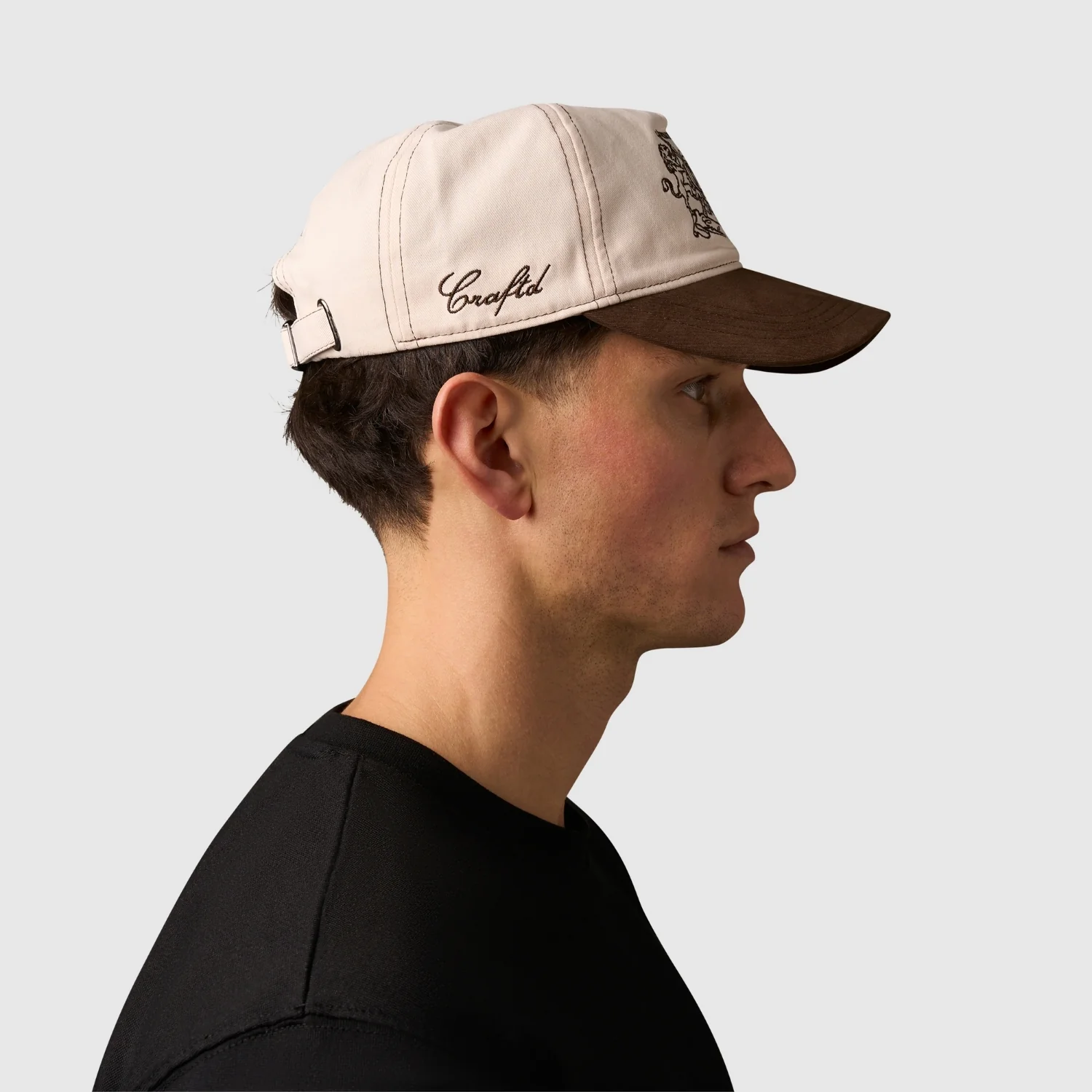Gentlemen's Club Cap (Cream/Brown) - Image 7