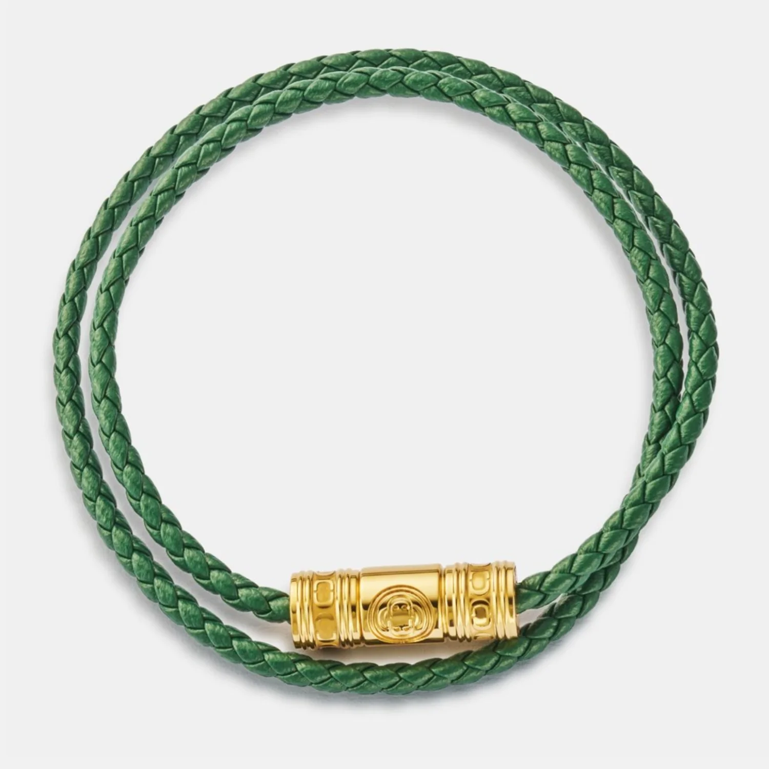 Green Leather Wrap Bracelet - Image 7