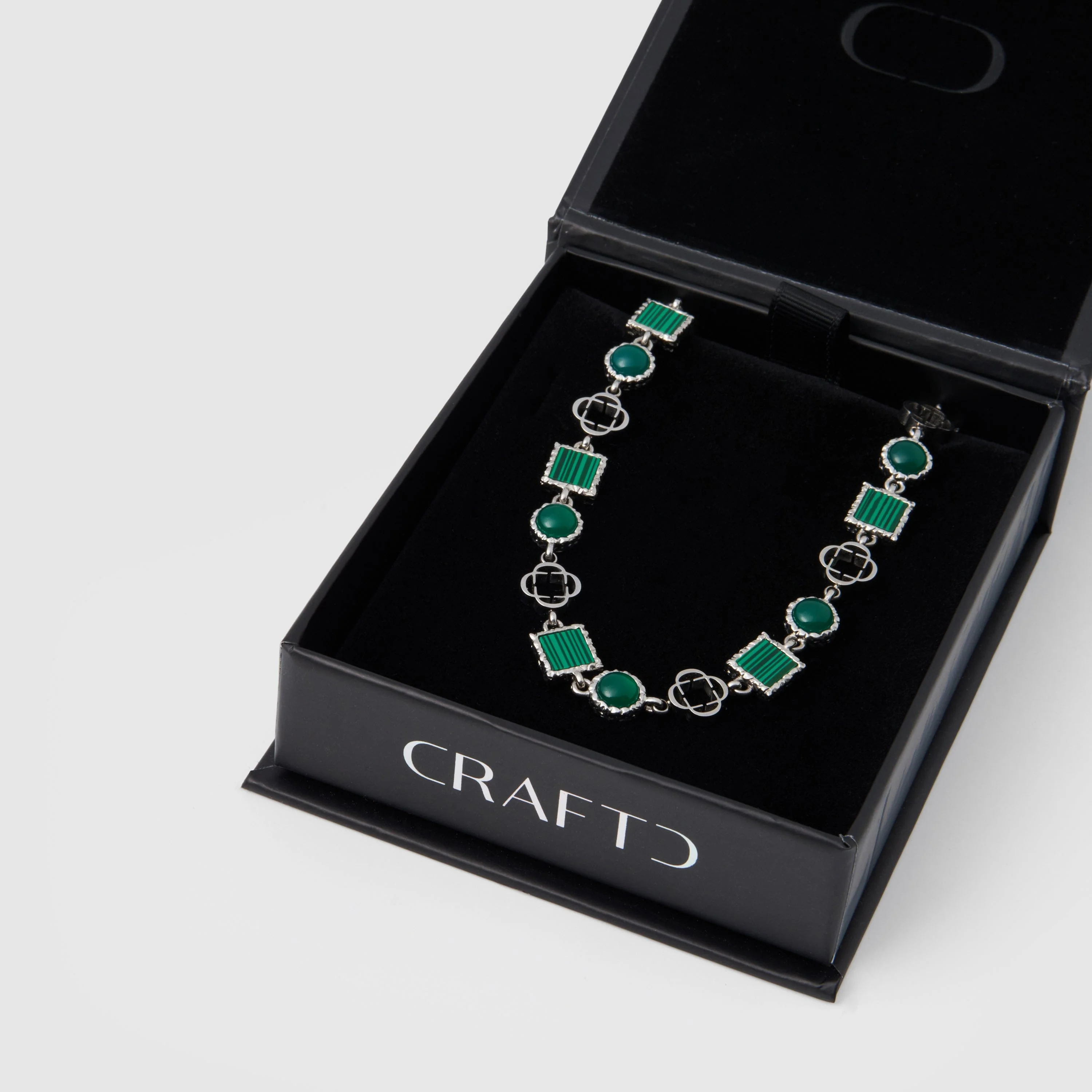 Green Quartz Gemstone Bracelet (Silver) - Image 6