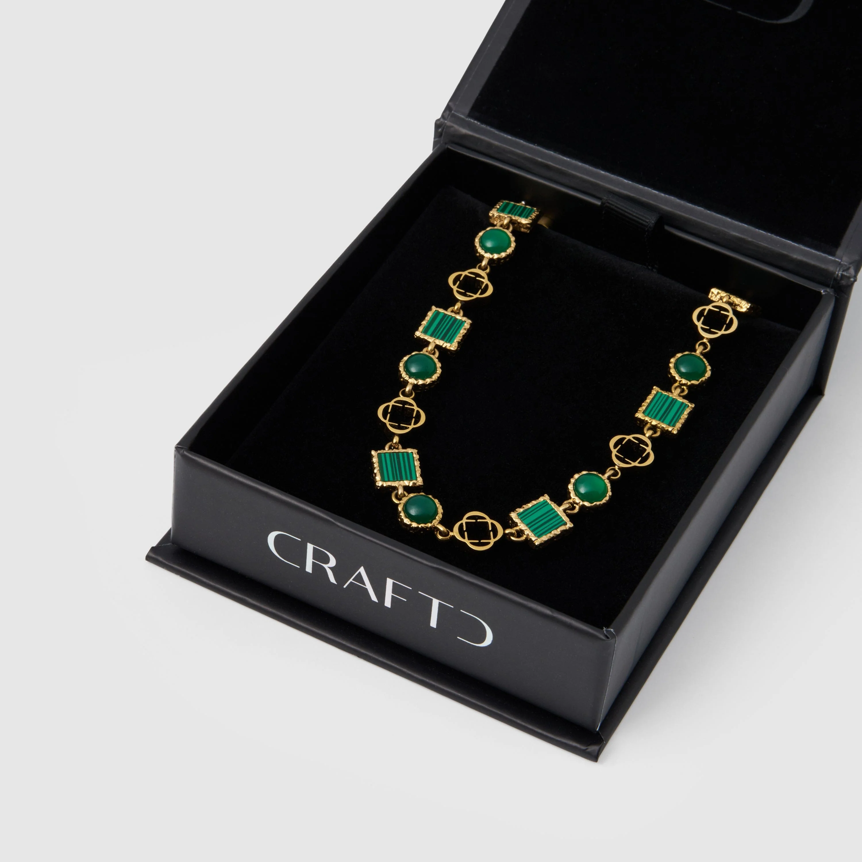 Green Quartz Gemstone Necklace (Gold) - Image 7