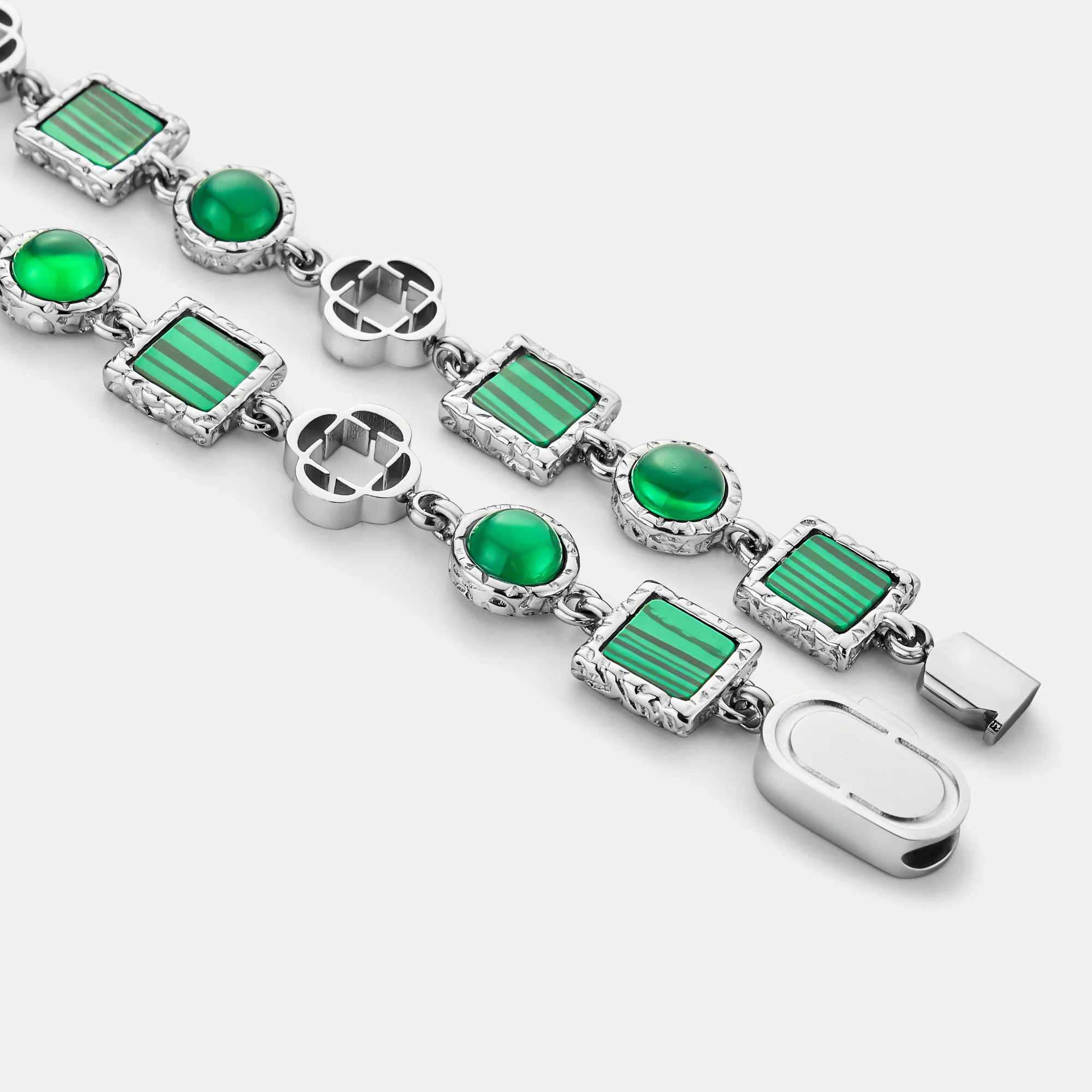 Green Quartz Gemstone Necklace (Silver) - Image 9