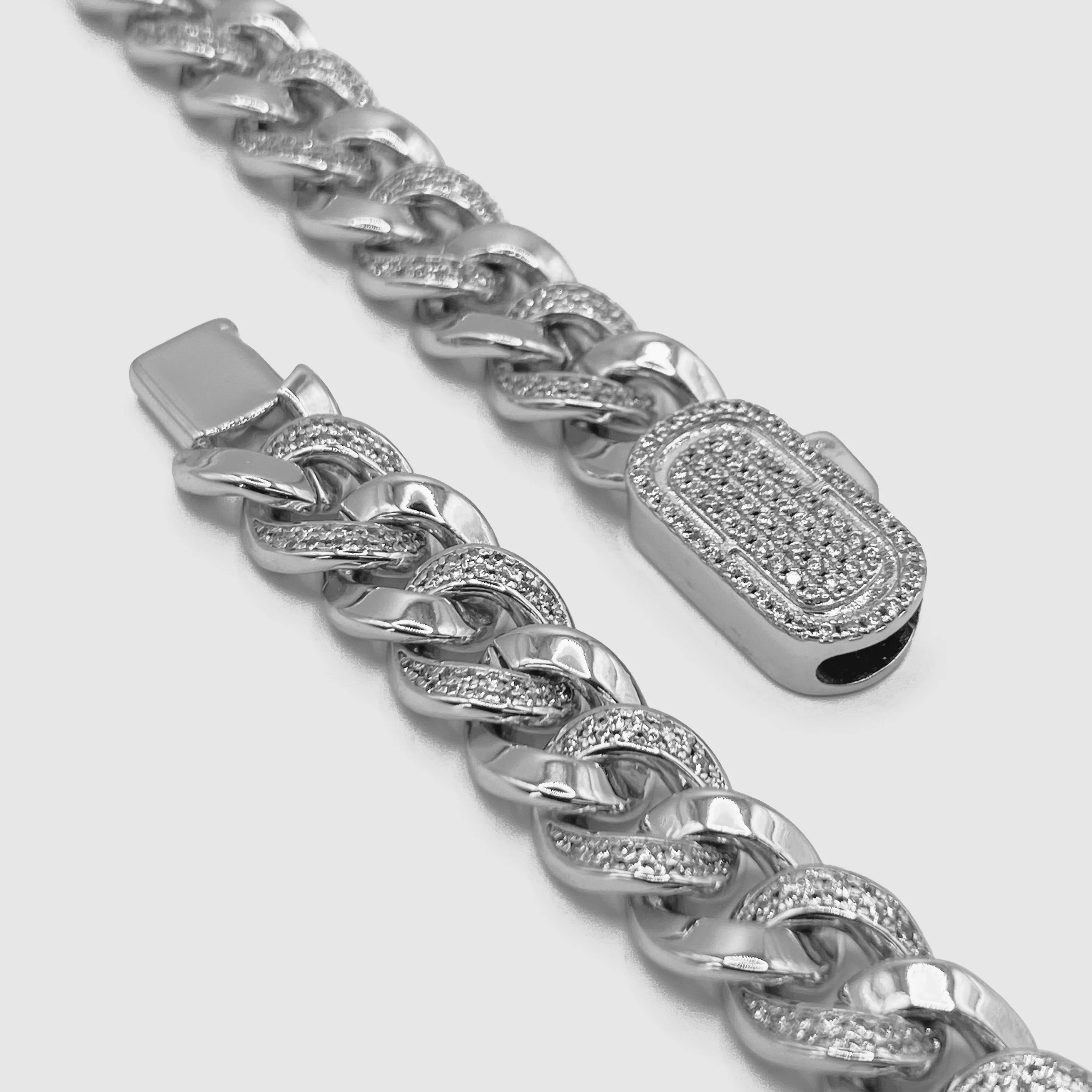 Half Iced Cuban (Silver) 8mm - Image 4
