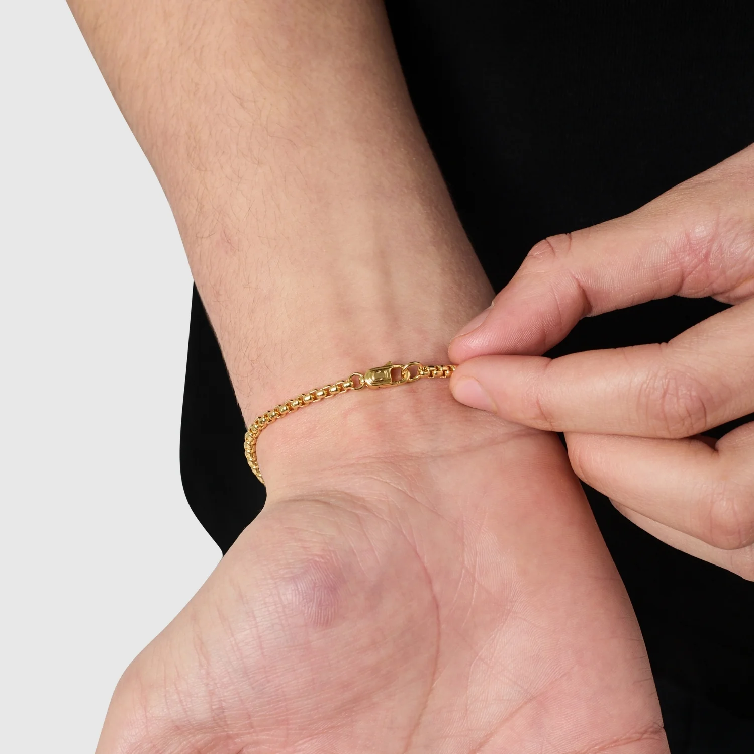 Iced Cross Bracelet (Gold) - Image 5