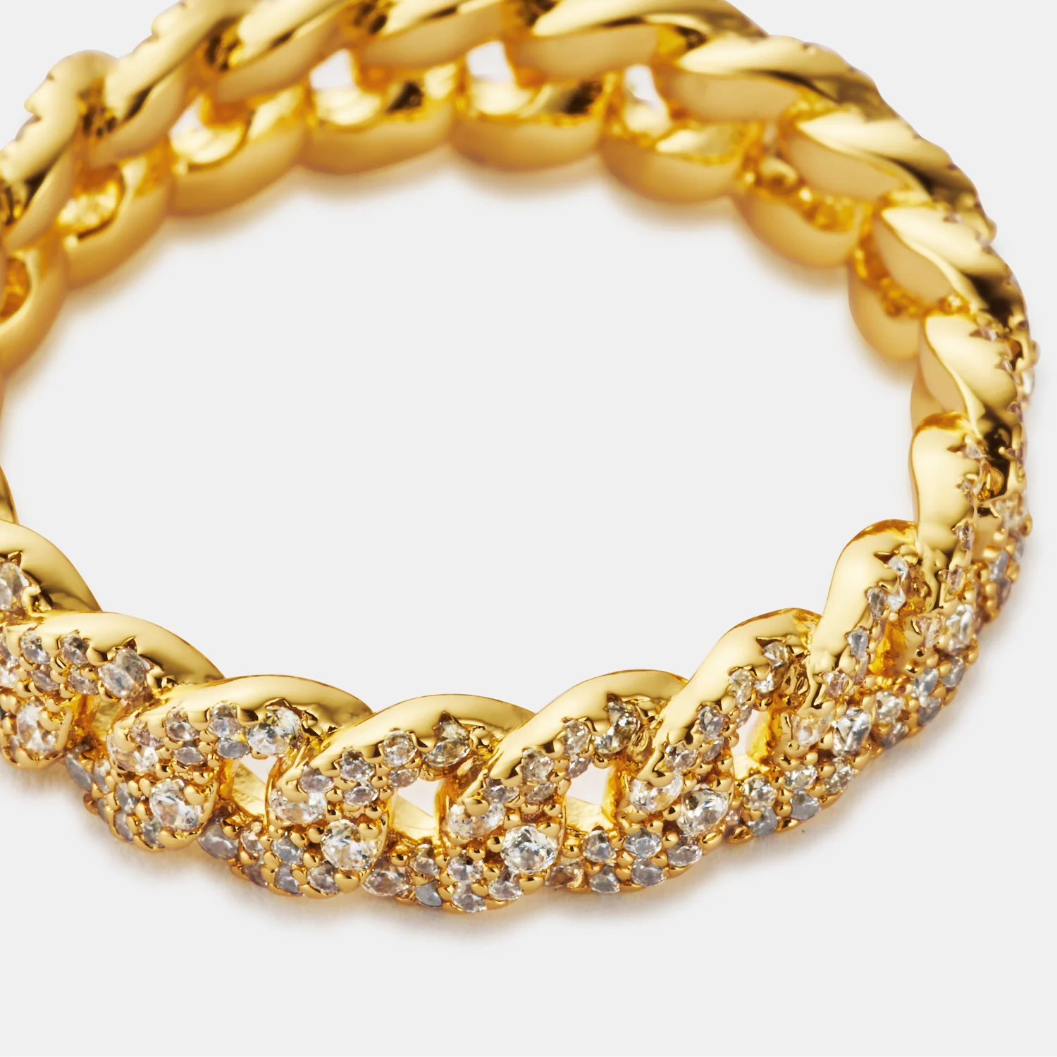 Iced Cuban Band Ring (Gold) 6mm - Image 5