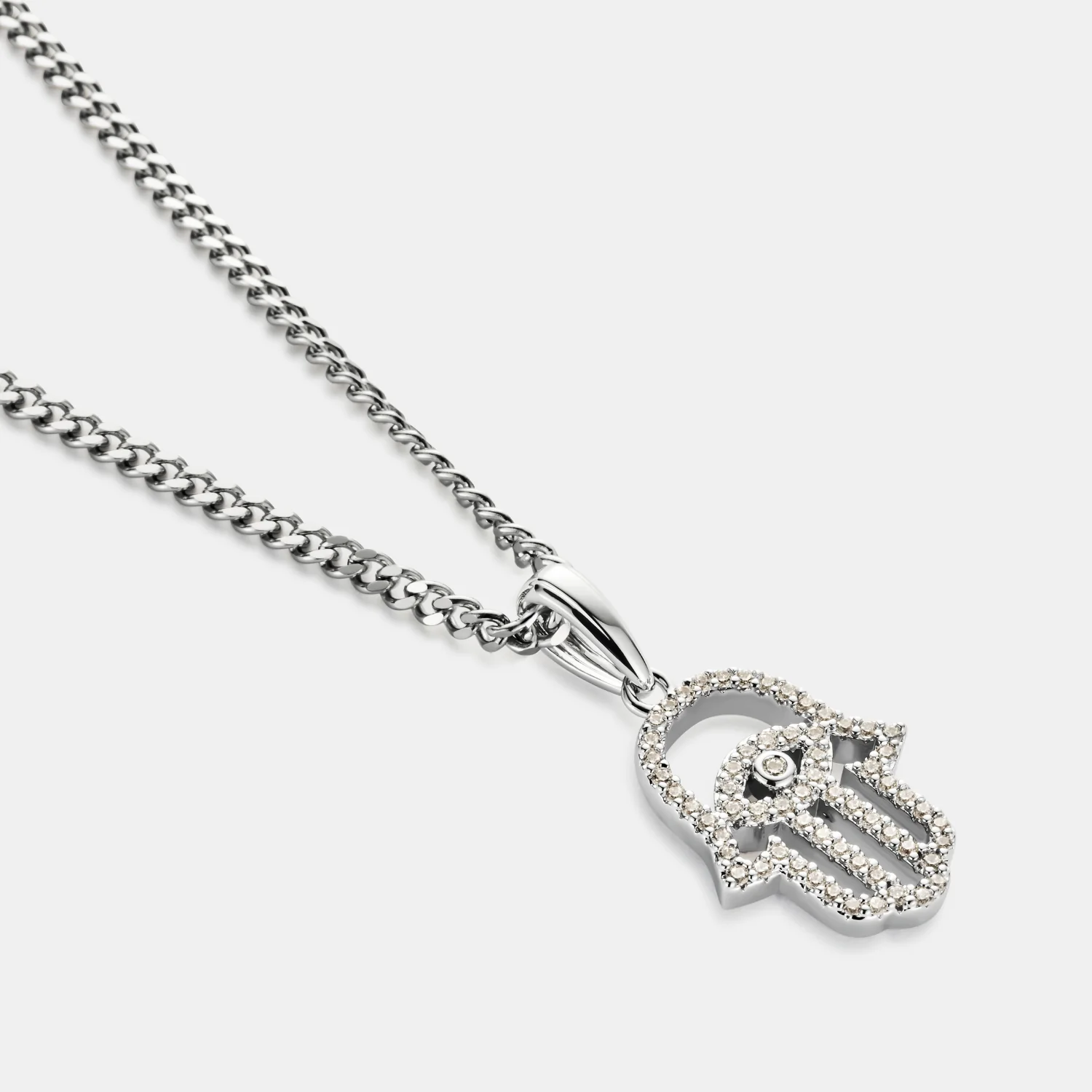 Iced Hamsa (Silver) - Image 4