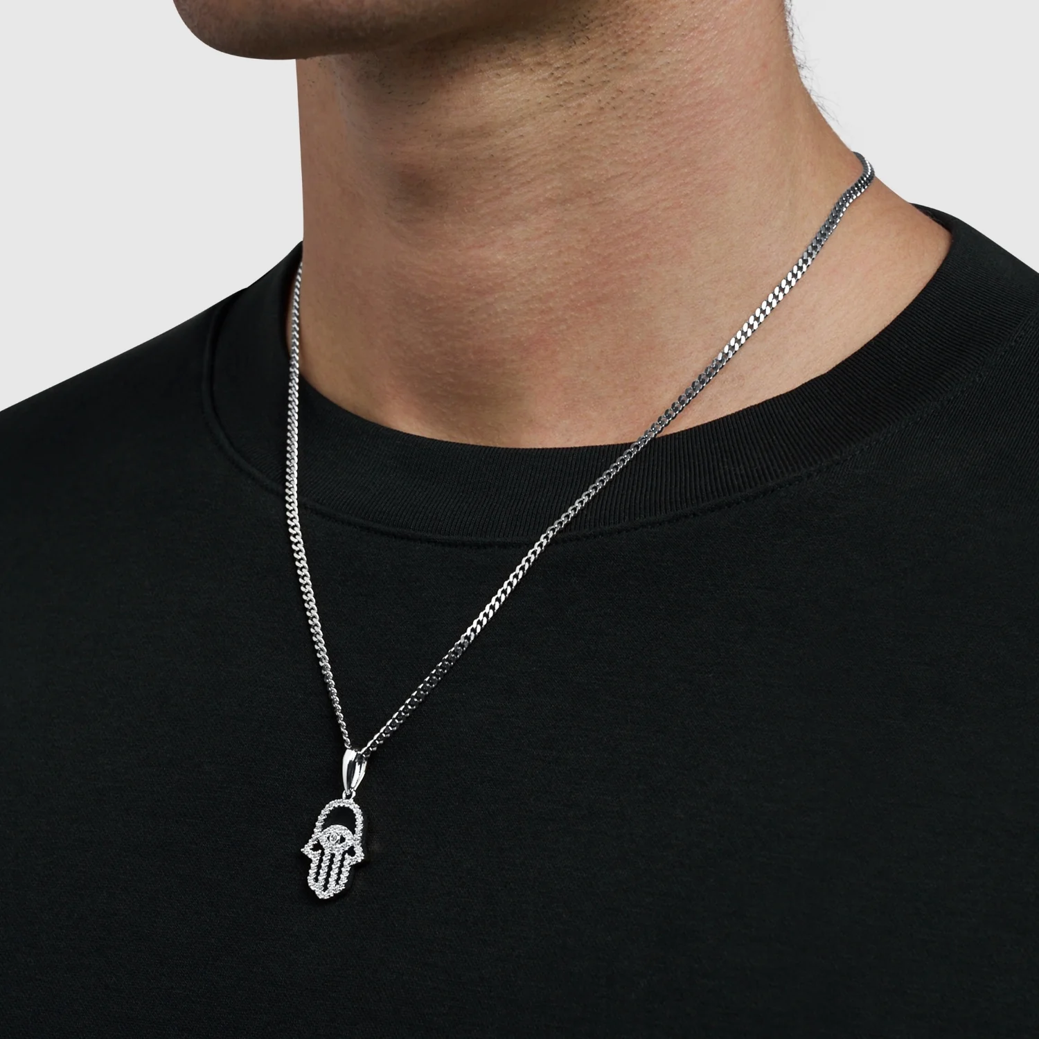 Iced Hamsa (Silver) - Image 5