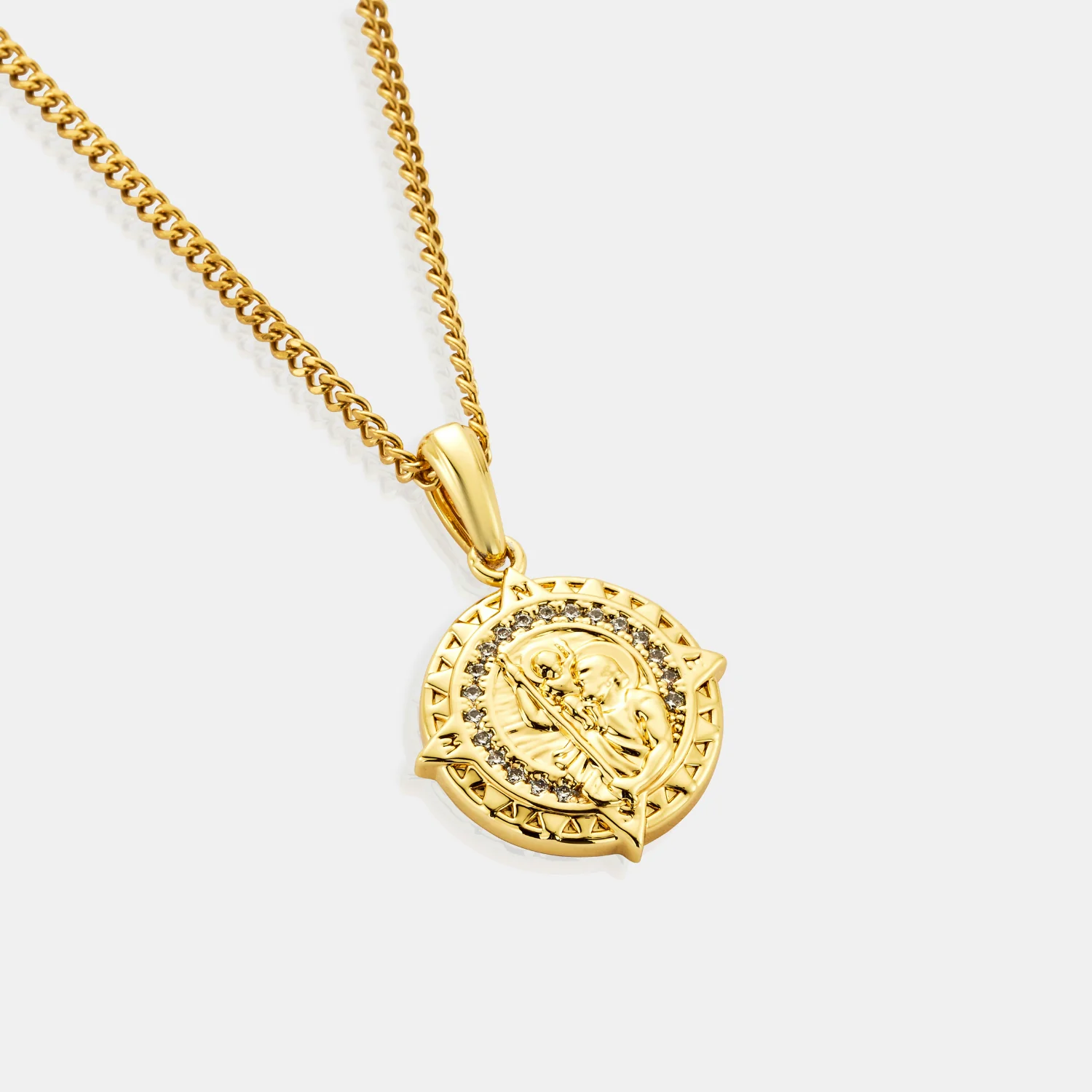 Iced St Christopher (Gold) - Image 4