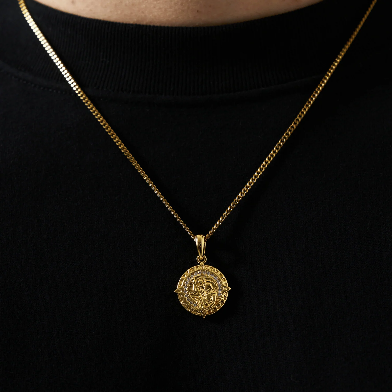 Iced St Christopher (Gold) - Image 5