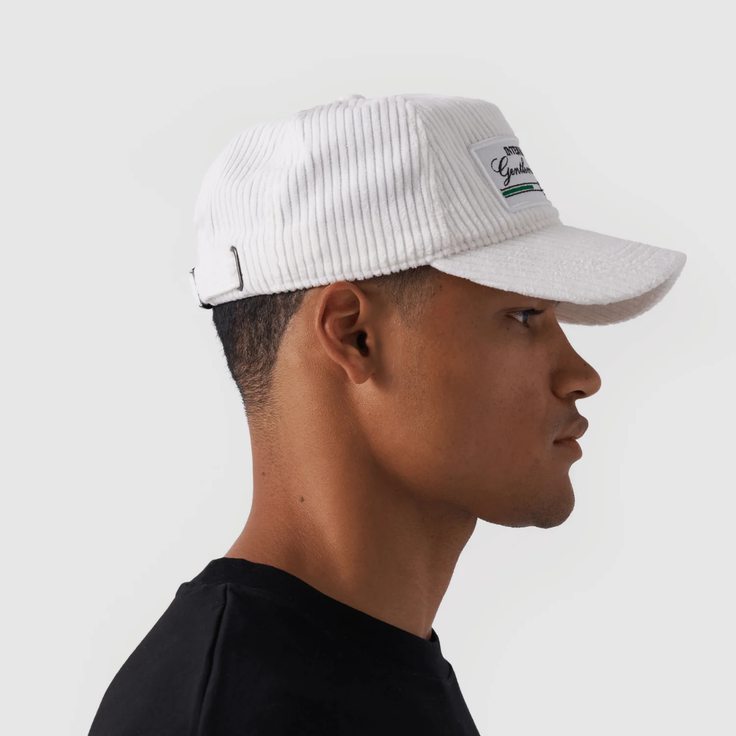 Italian Gentleman's Club Cap - Cord (White) - Image 4