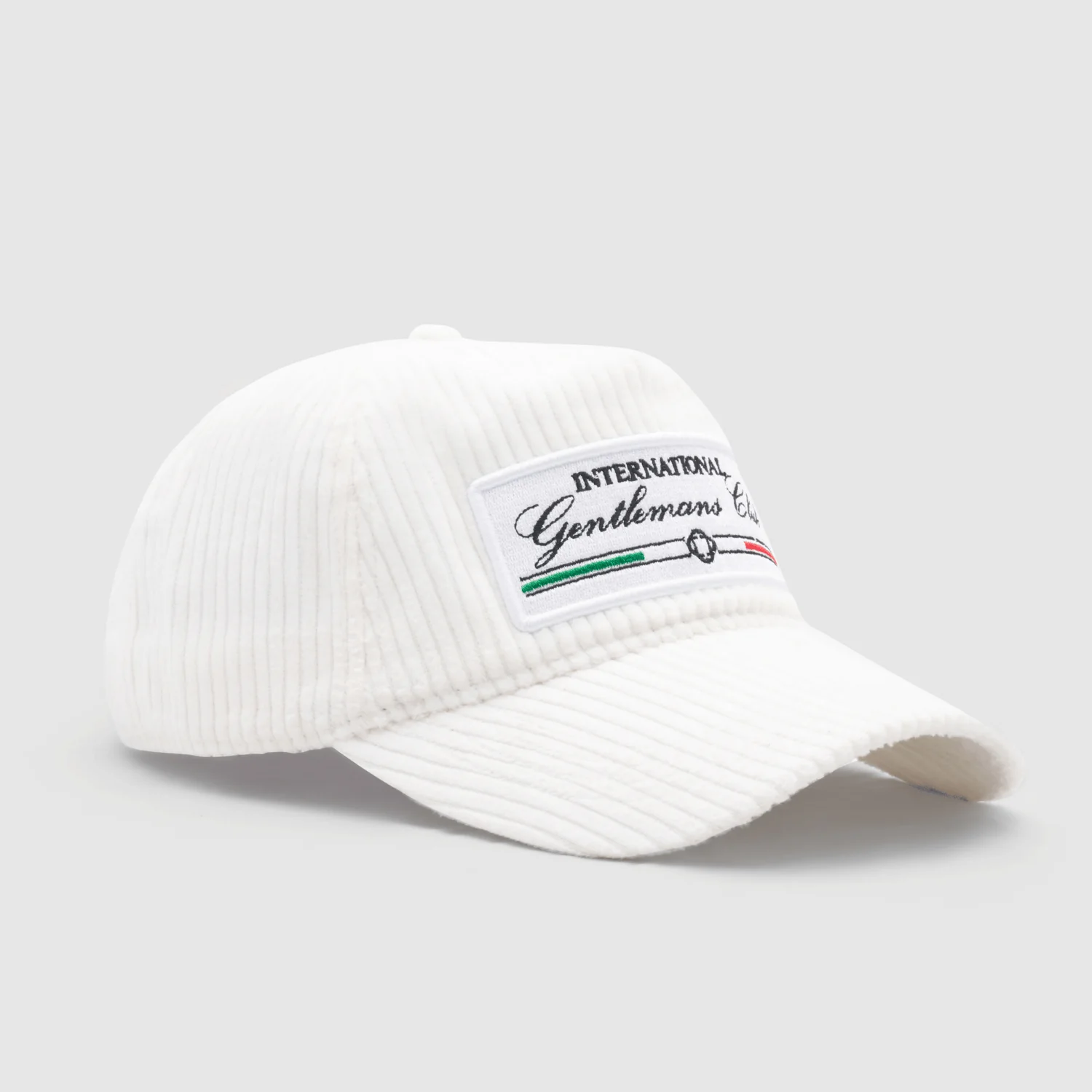 Italian Gentleman's Club Cap - Cord (White) - Image 5