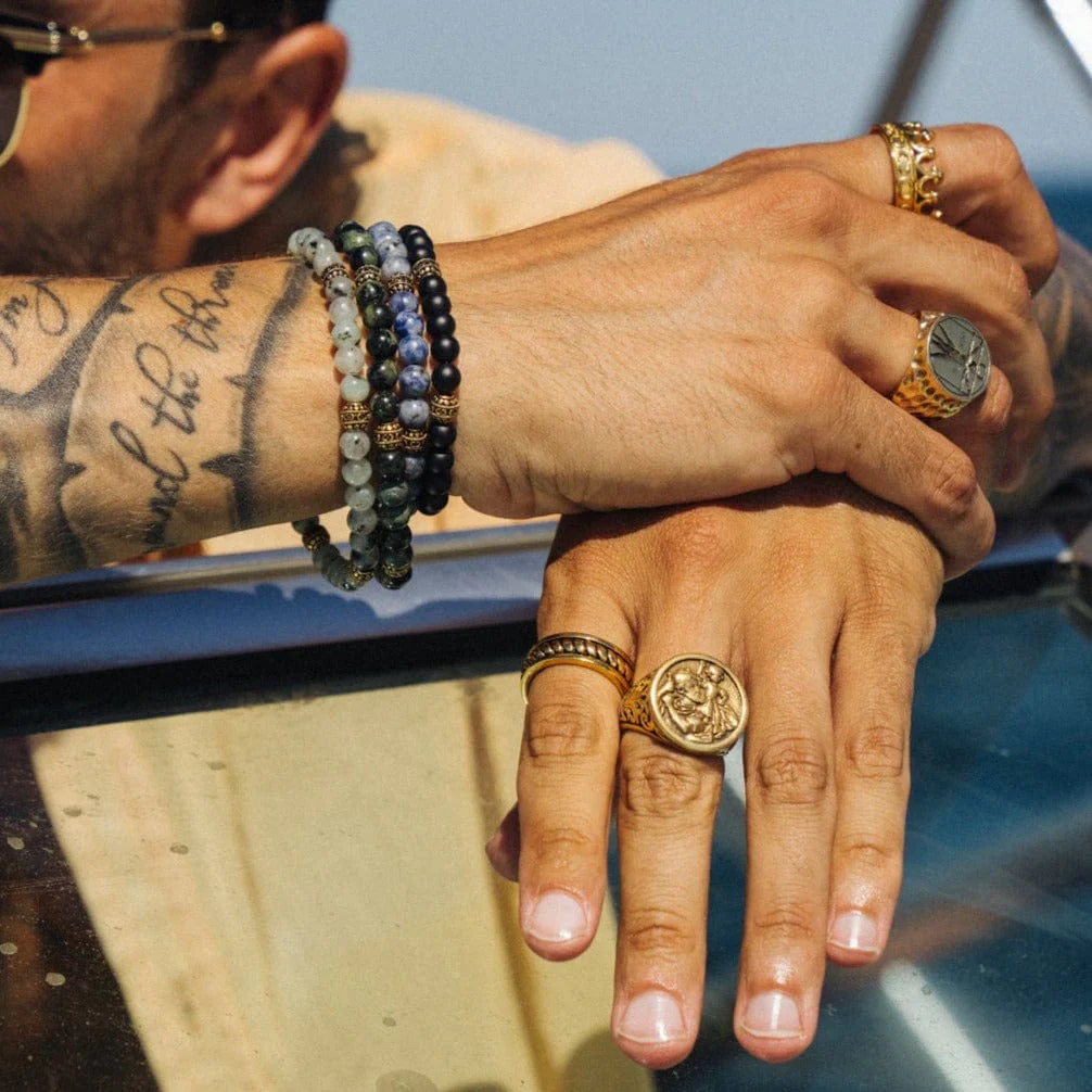 Kiwi Stone Bracelet (Gold) - Image 7