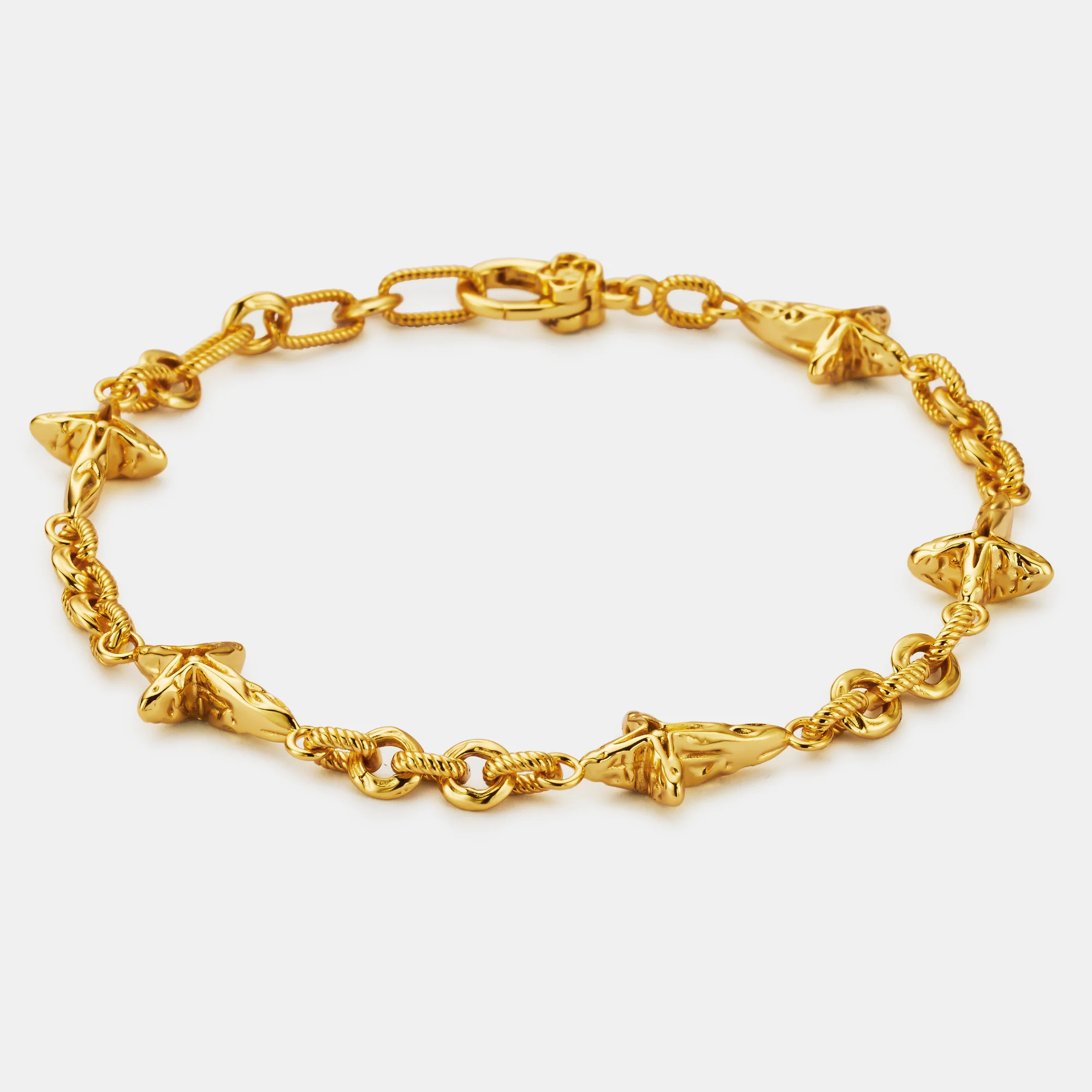Melted Cross Bracelet (18ct Gold) | Sterling Silver - Image 4